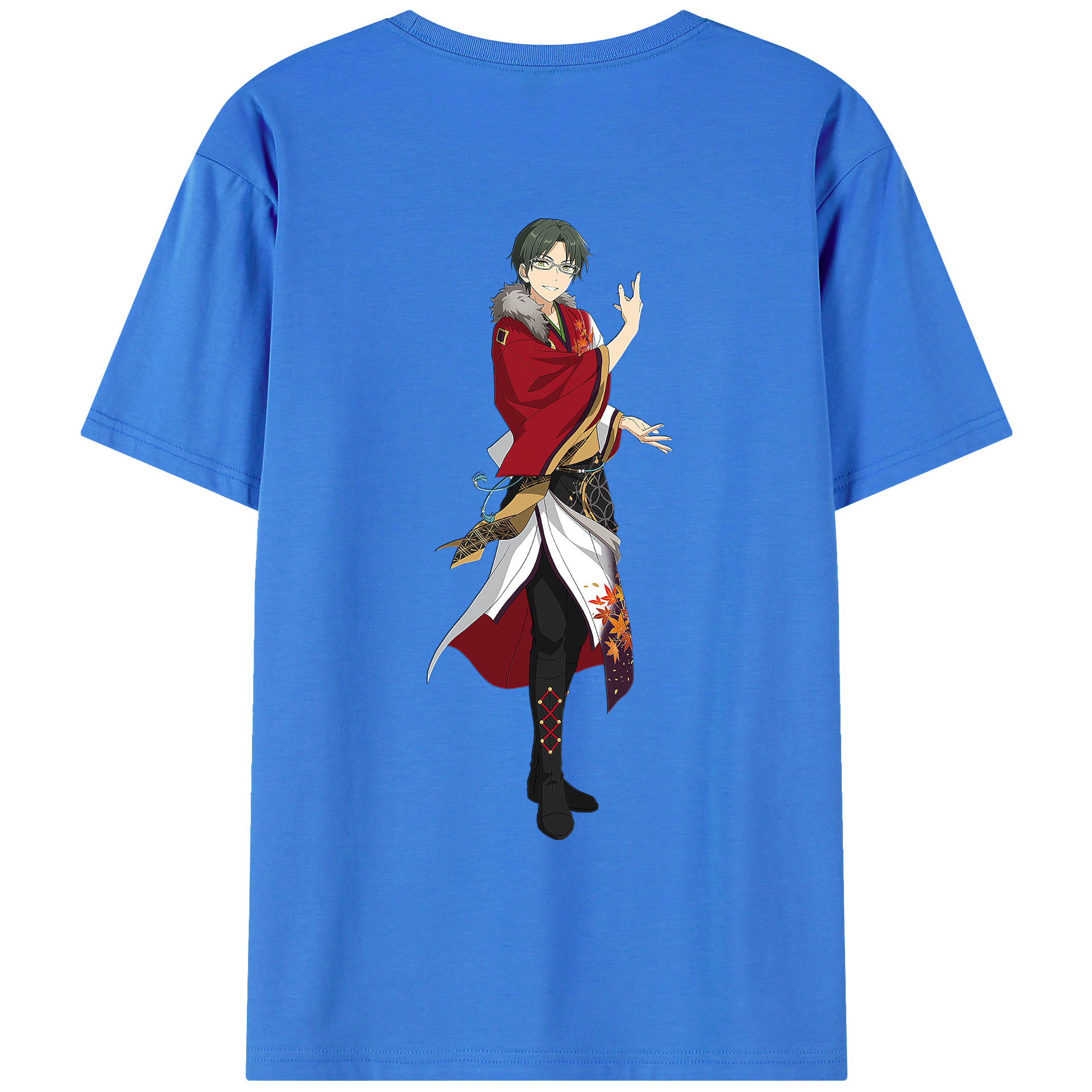 （画像用） あんさんぶるスターズ! Ensemble Stars 綿100％ メンズ半袖Tシャツ（バックプリント） 通気性