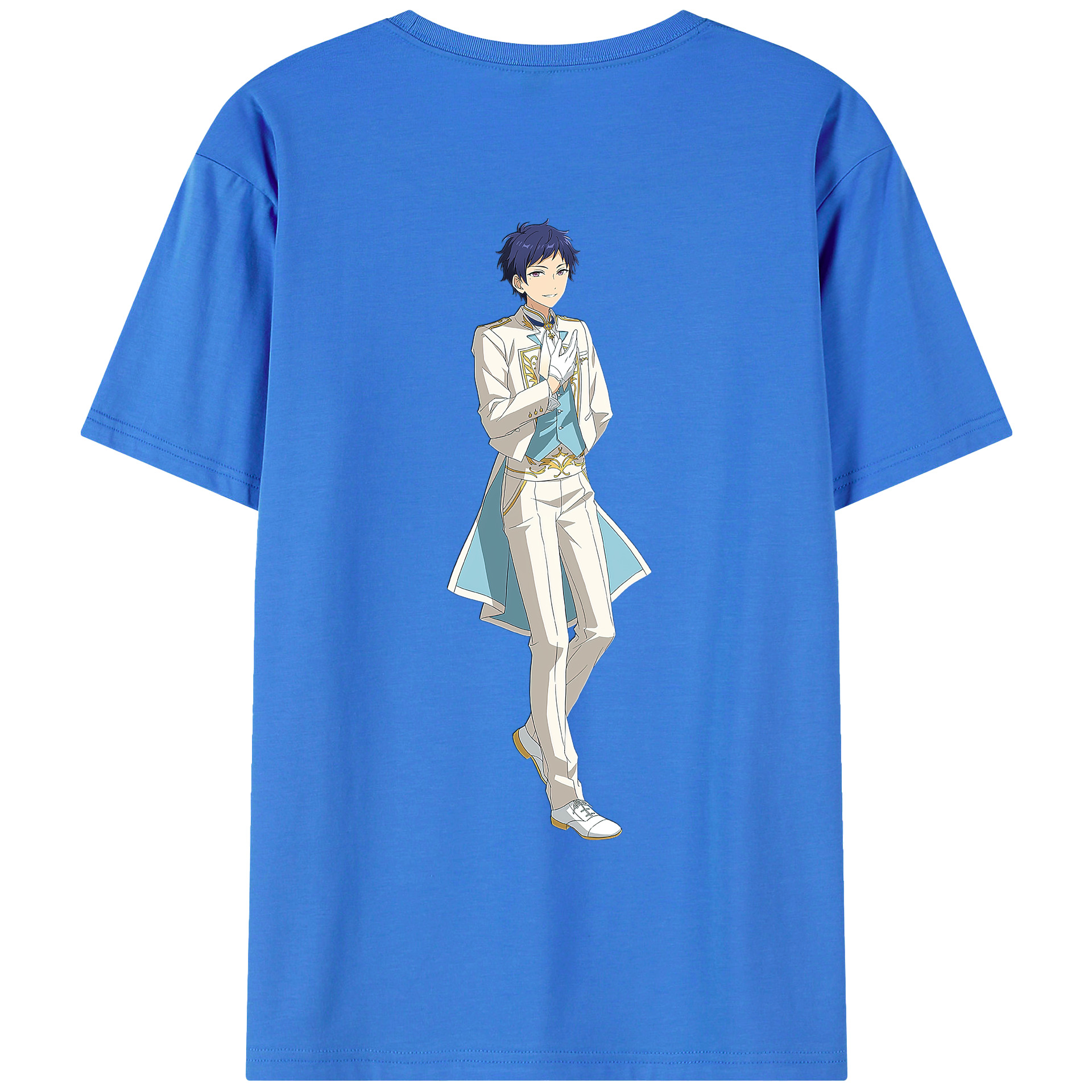 （画像用） あんさんぶるスターズ! Ensemble Stars 綿100％ メンズ半袖Tシャツ（バックプリント） 通気性