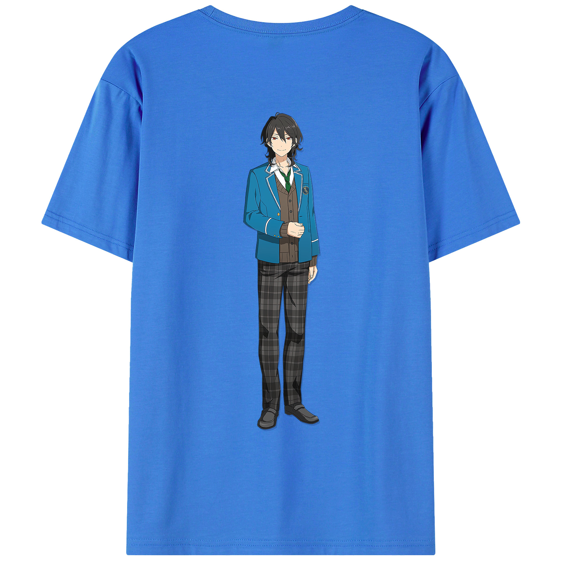 （画像用） あんさんぶるスターズ! Ensemble Stars 綿100％ メンズ半袖Tシャツ（バックプリント） 通気性