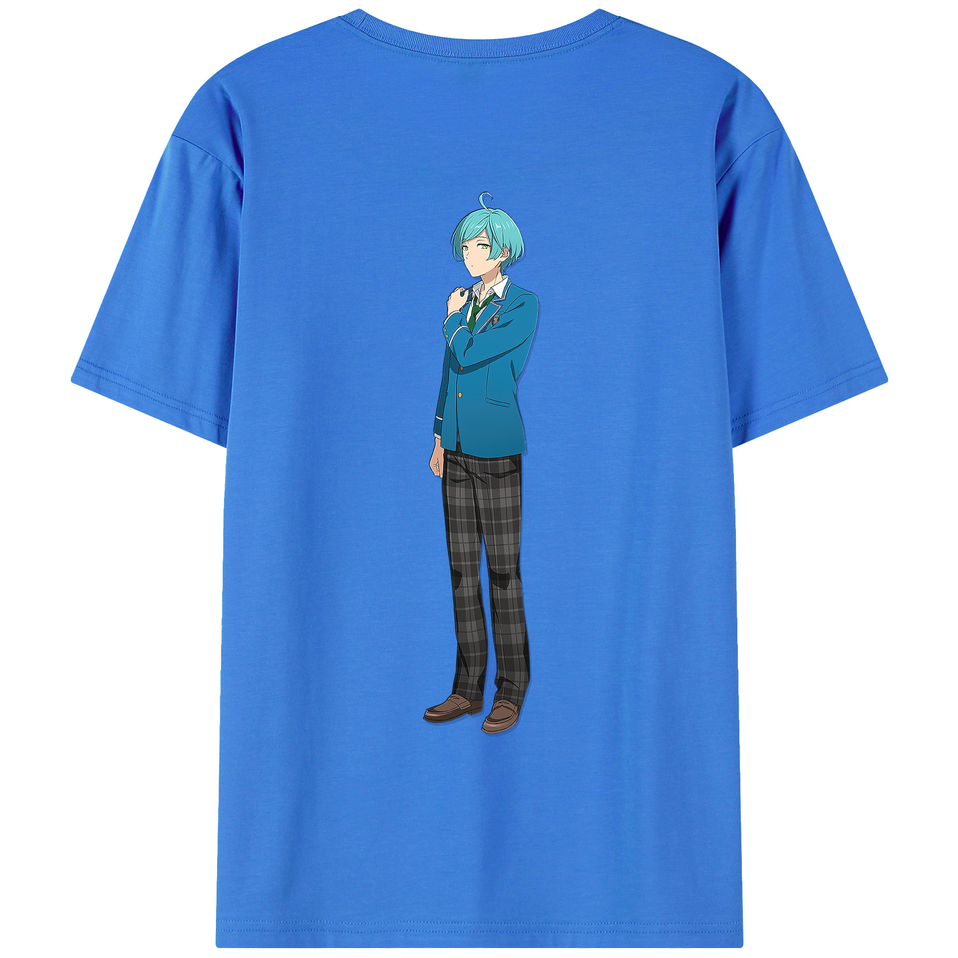 （画像用） あんさんぶるスターズ! Ensemble Stars 綿100％ メンズ半袖Tシャツ（バックプリント） 通気性