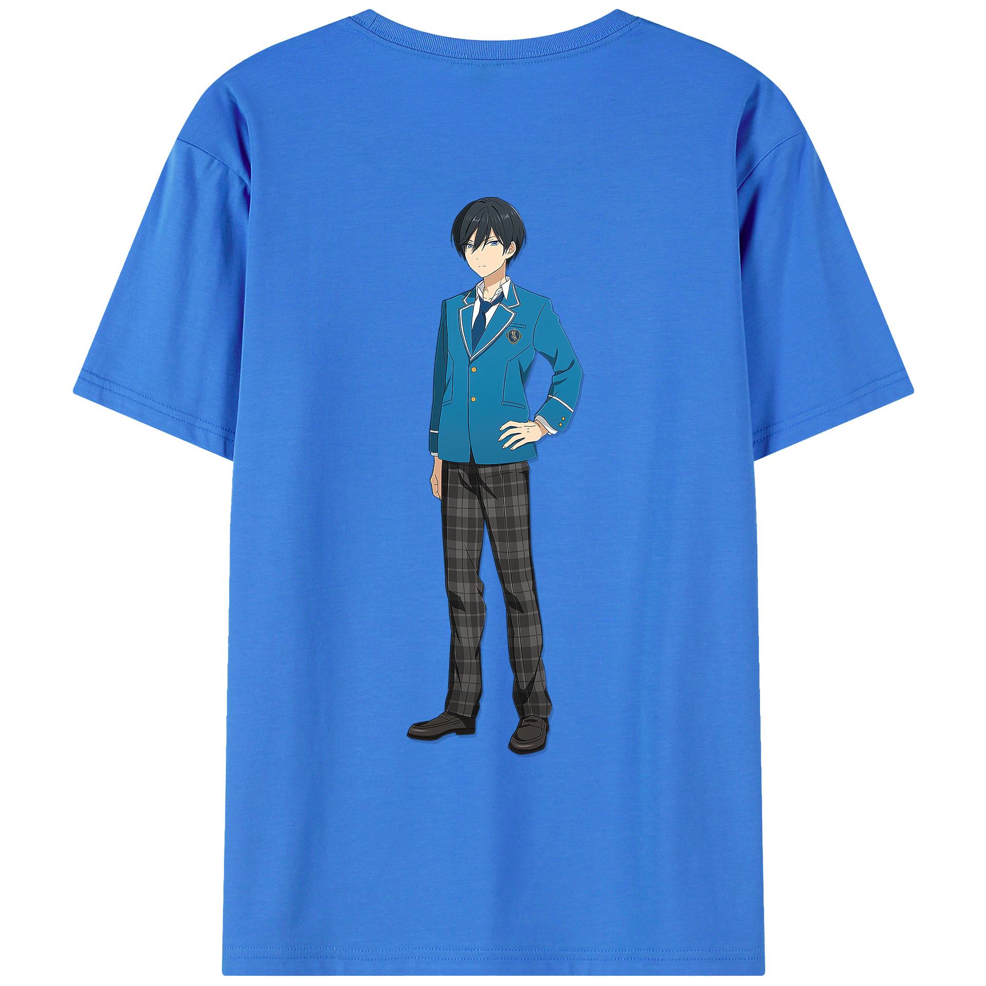 （画像用） あんさんぶるスターズ! Ensemble Stars 綿100％ メンズ半袖Tシャツ（バックプリント） 通気性