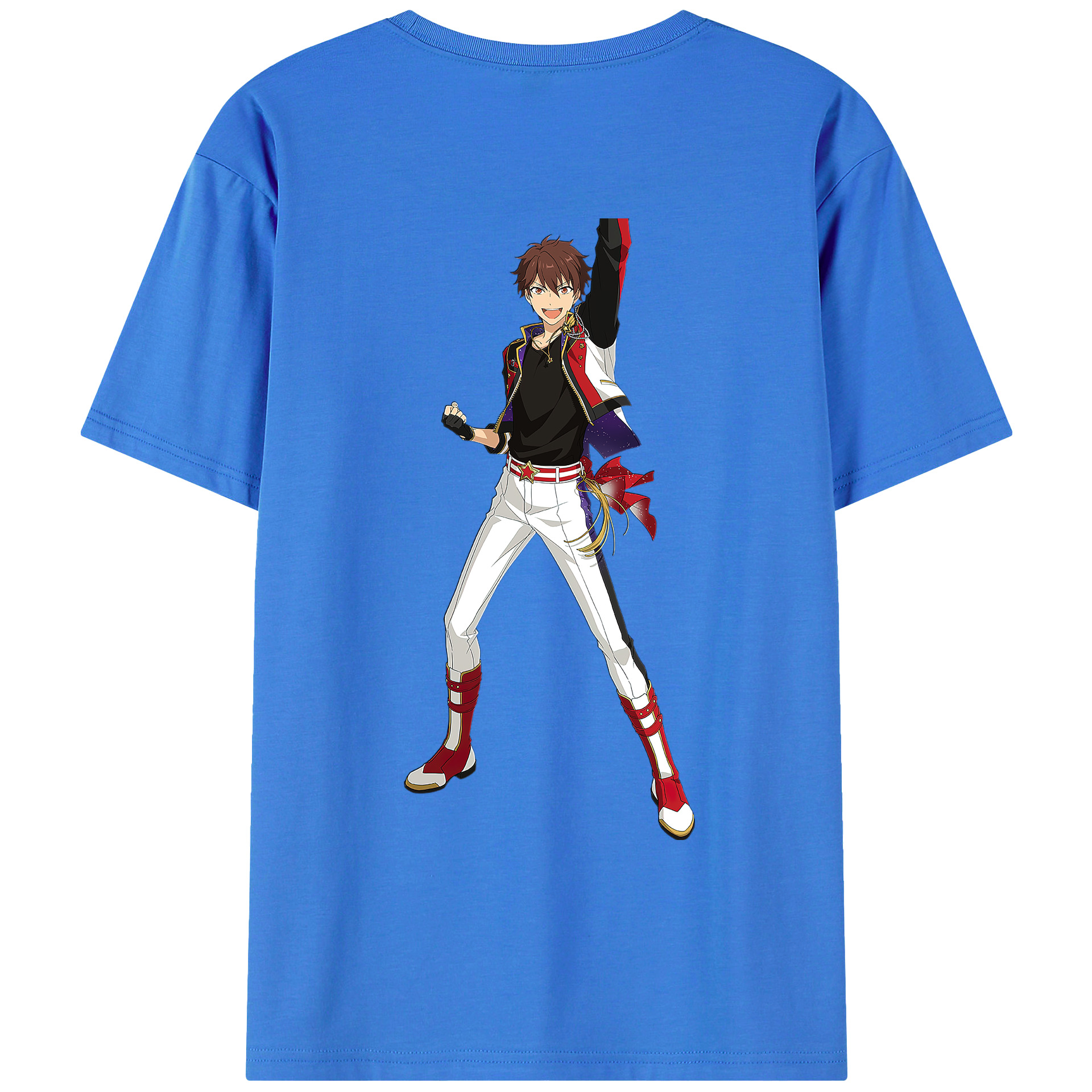 （画像用） あんさんぶるスターズ! Ensemble Stars 綿100％ メンズ半袖Tシャツ（バックプリント） 通気性