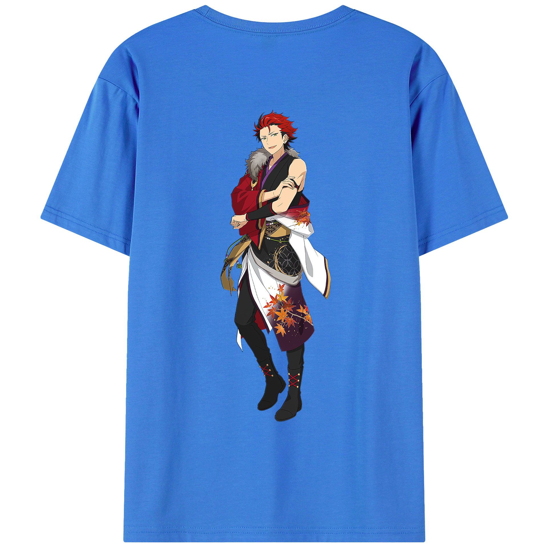 （画像用） あんさんぶるスターズ! Ensemble Stars 綿100％ メンズ半袖Tシャツ（バックプリント） 通気性