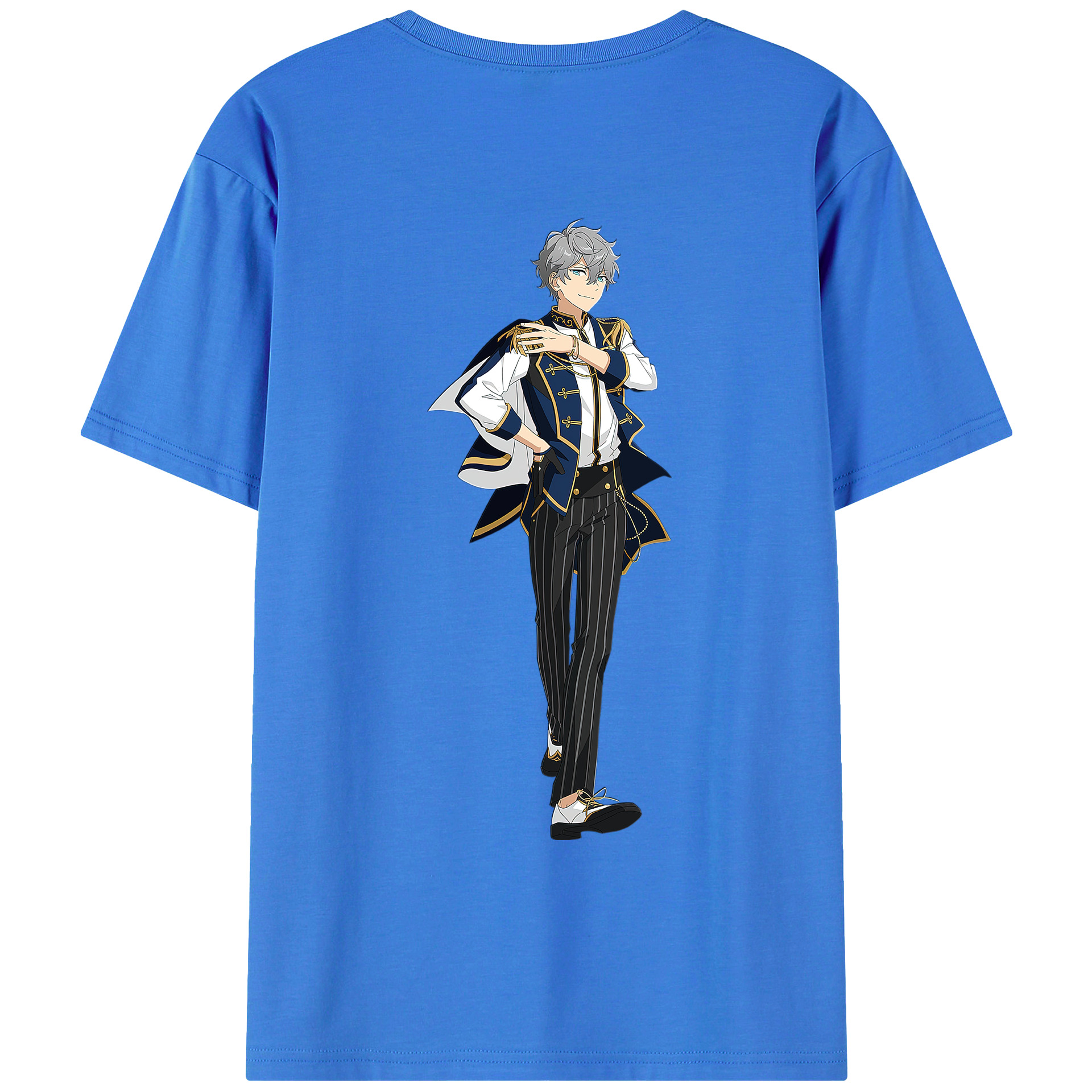 （画像用） あんさんぶるスターズ! Ensemble Stars 綿100％ メンズ半袖Tシャツ（バックプリント） 通気性