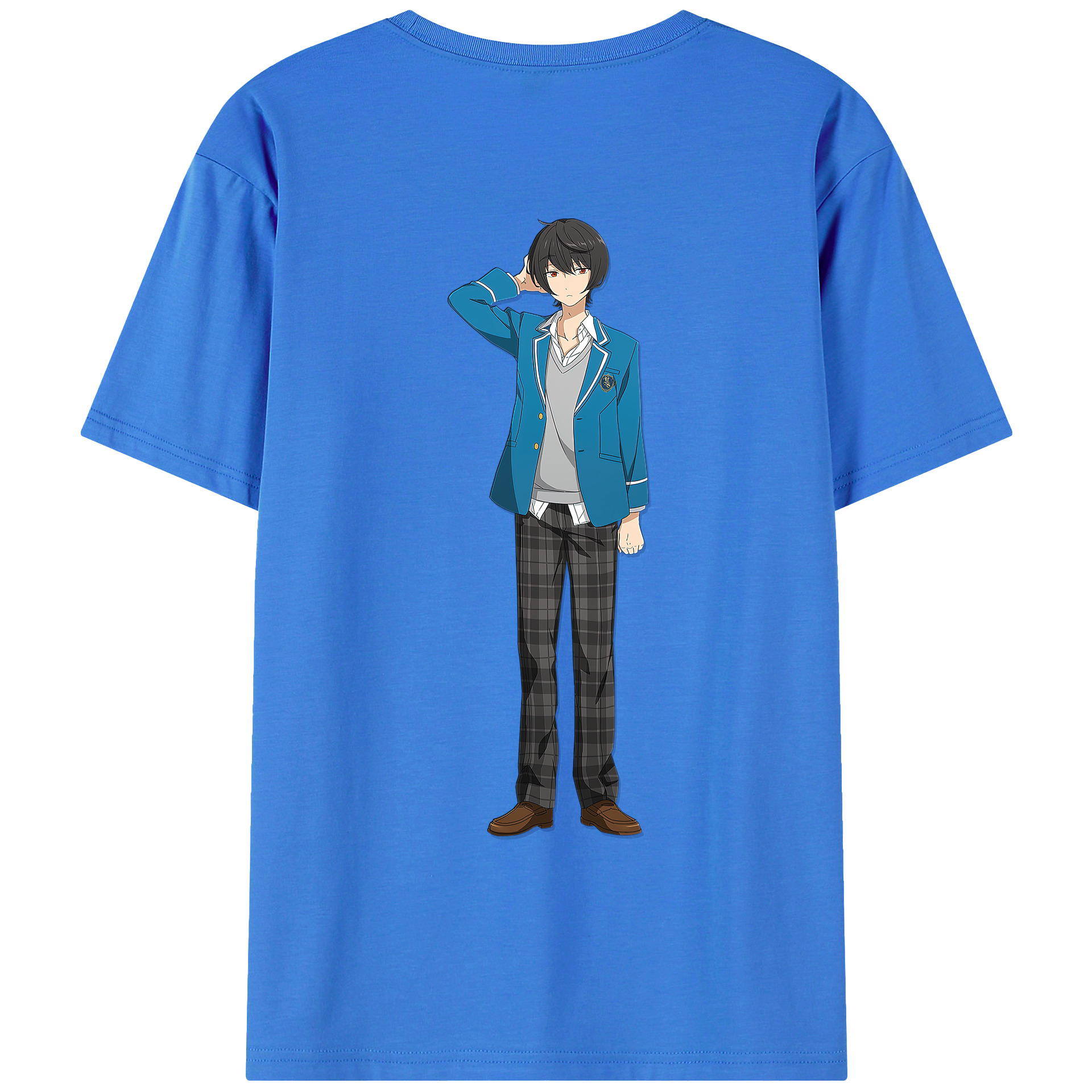 （画像用） あんさんぶるスターズ! Ensemble Stars 綿100％ メンズ半袖Tシャツ（バックプリント） 通気性