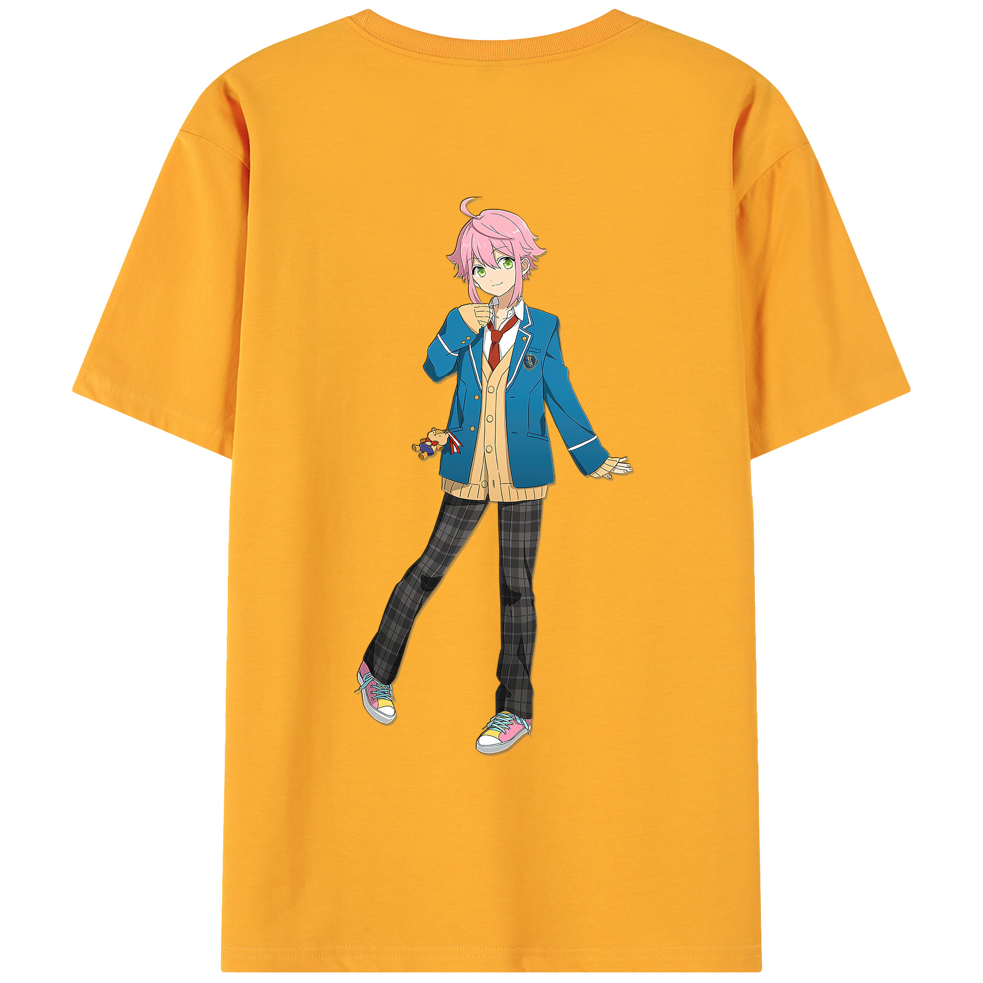 （画像用） あんさんぶるスターズ! Ensemble Stars 綿100％ メンズ半袖Tシャツ（バックプリント） 通気性