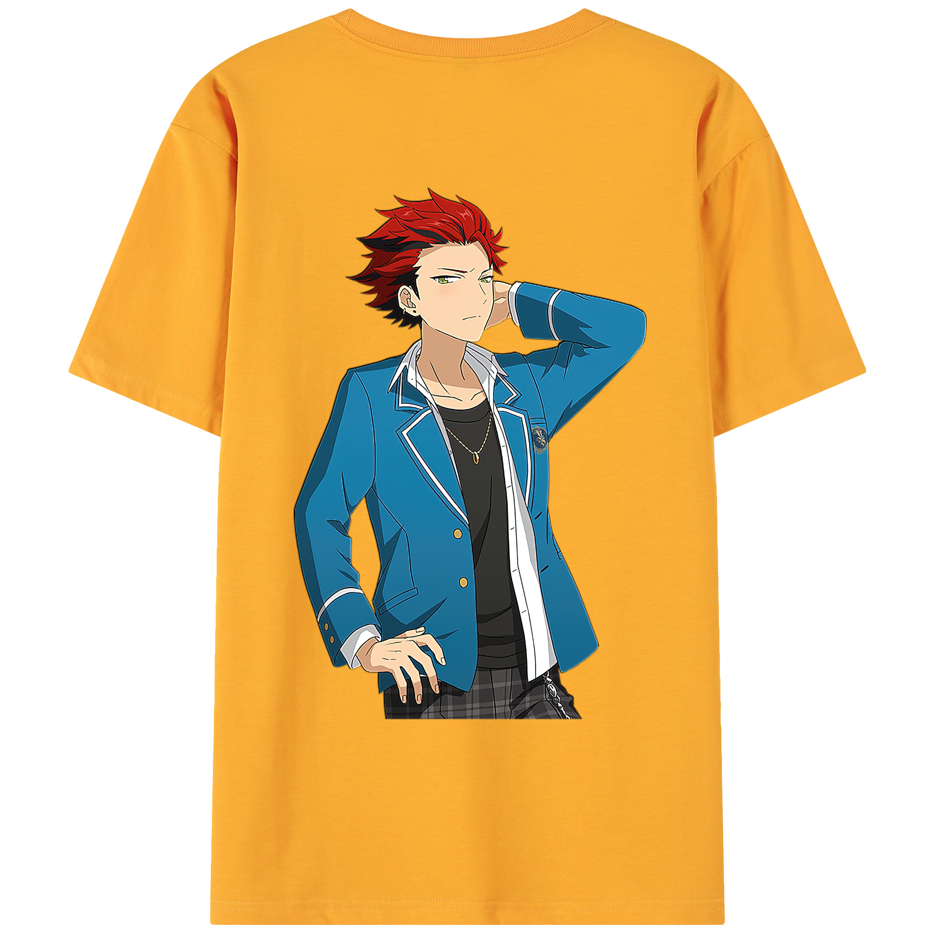 （画像用） あんさんぶるスターズ! Ensemble Stars 綿100％ メンズ半袖Tシャツ（バックプリント） 通気性