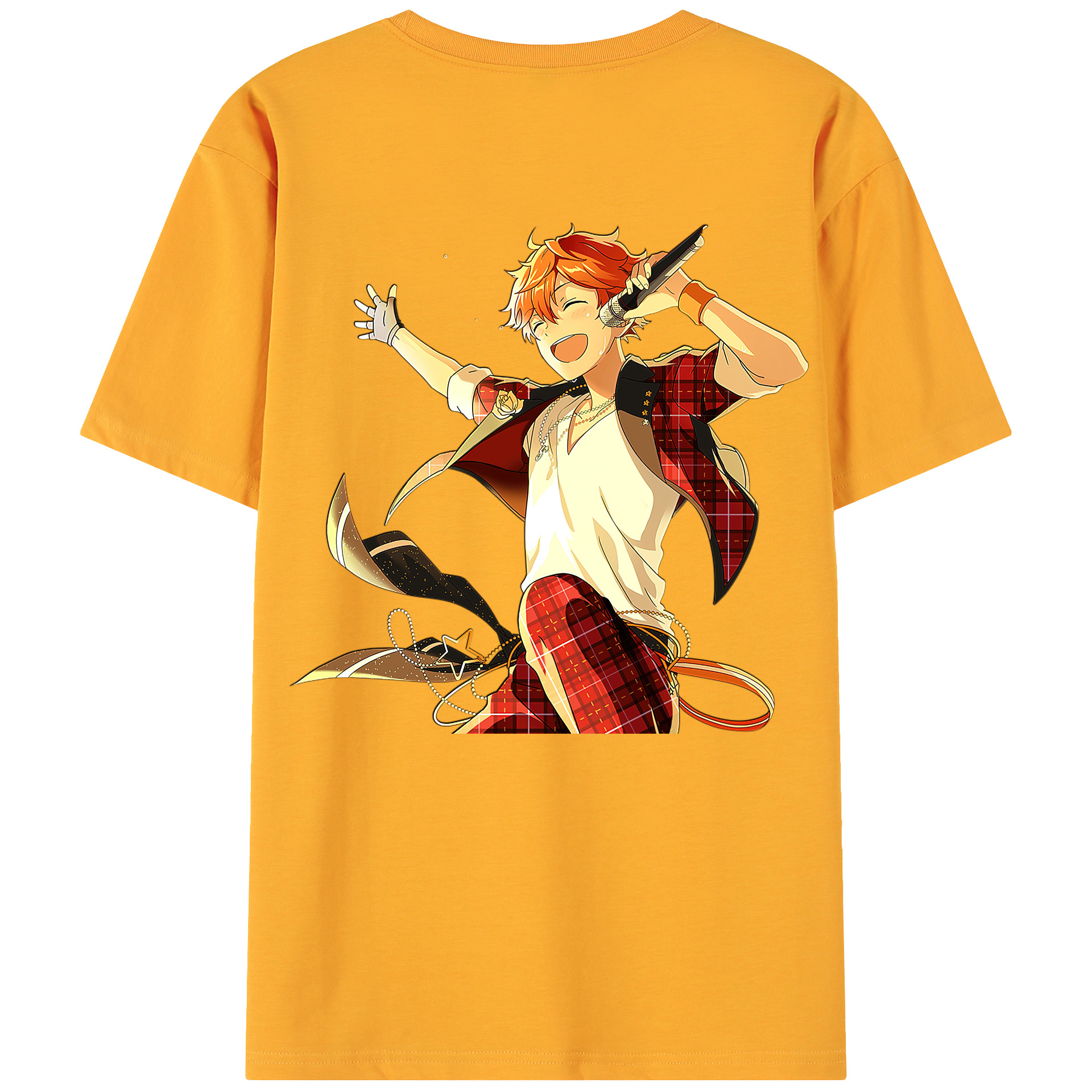 （画像用） あんさんぶるスターズ! Ensemble Stars 綿100％ メンズ半袖Tシャツ（バックプリント） 通気性