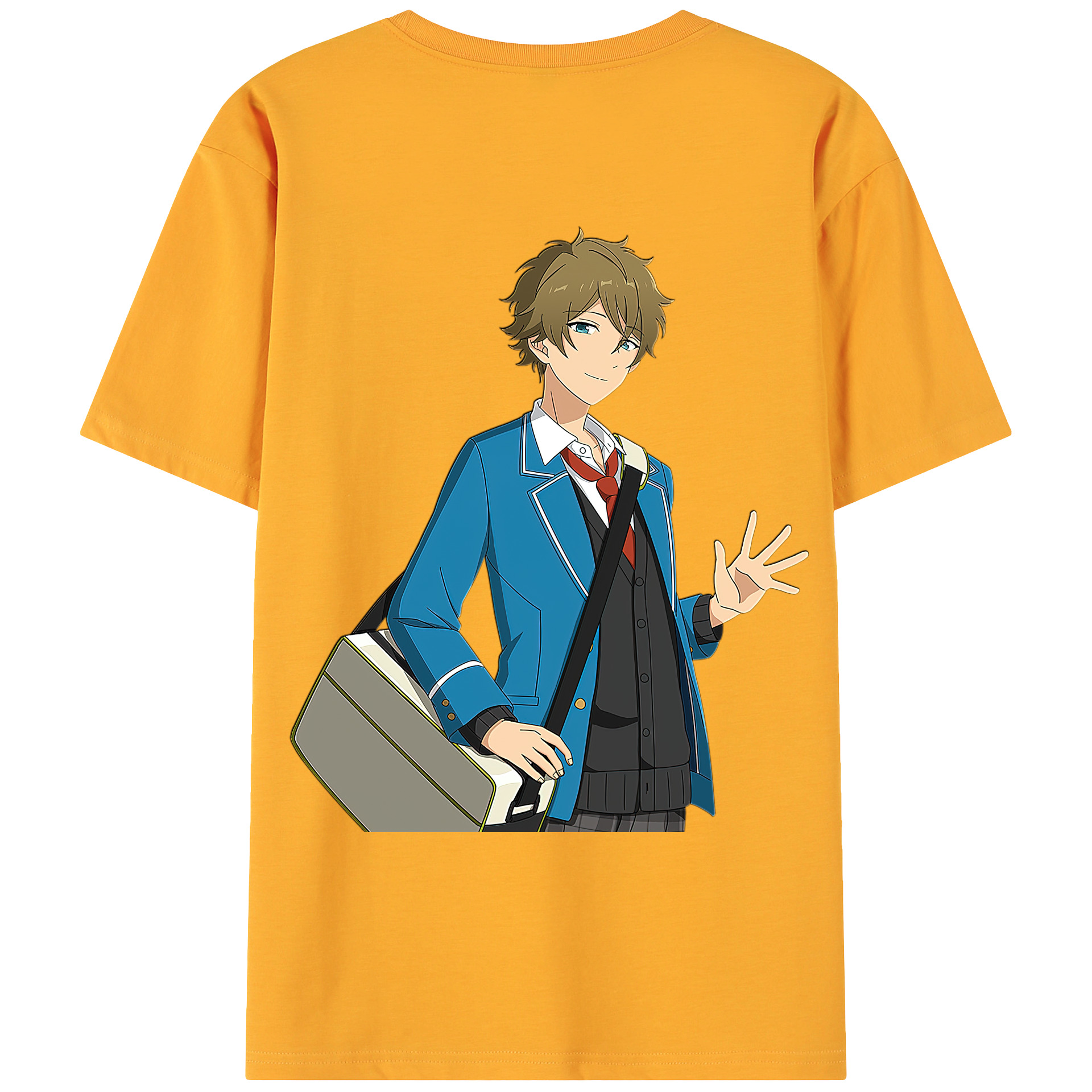 （画像用） あんさんぶるスターズ! Ensemble Stars 綿100％ メンズ半袖Tシャツ（バックプリント） 通気性