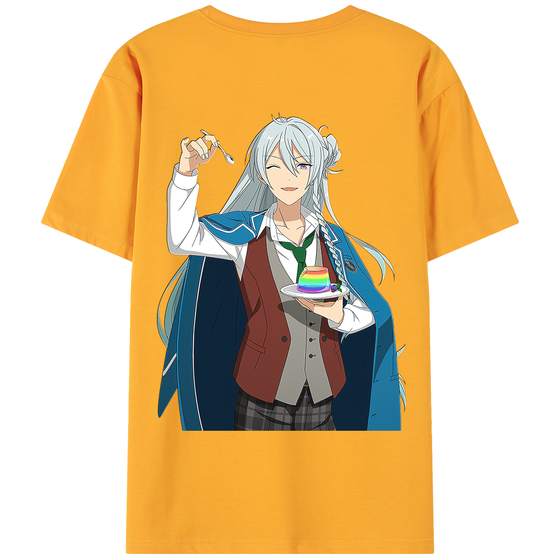 （画像用） あんさんぶるスターズ! Ensemble Stars 綿100％ メンズ半袖Tシャツ（バックプリント） 通気性