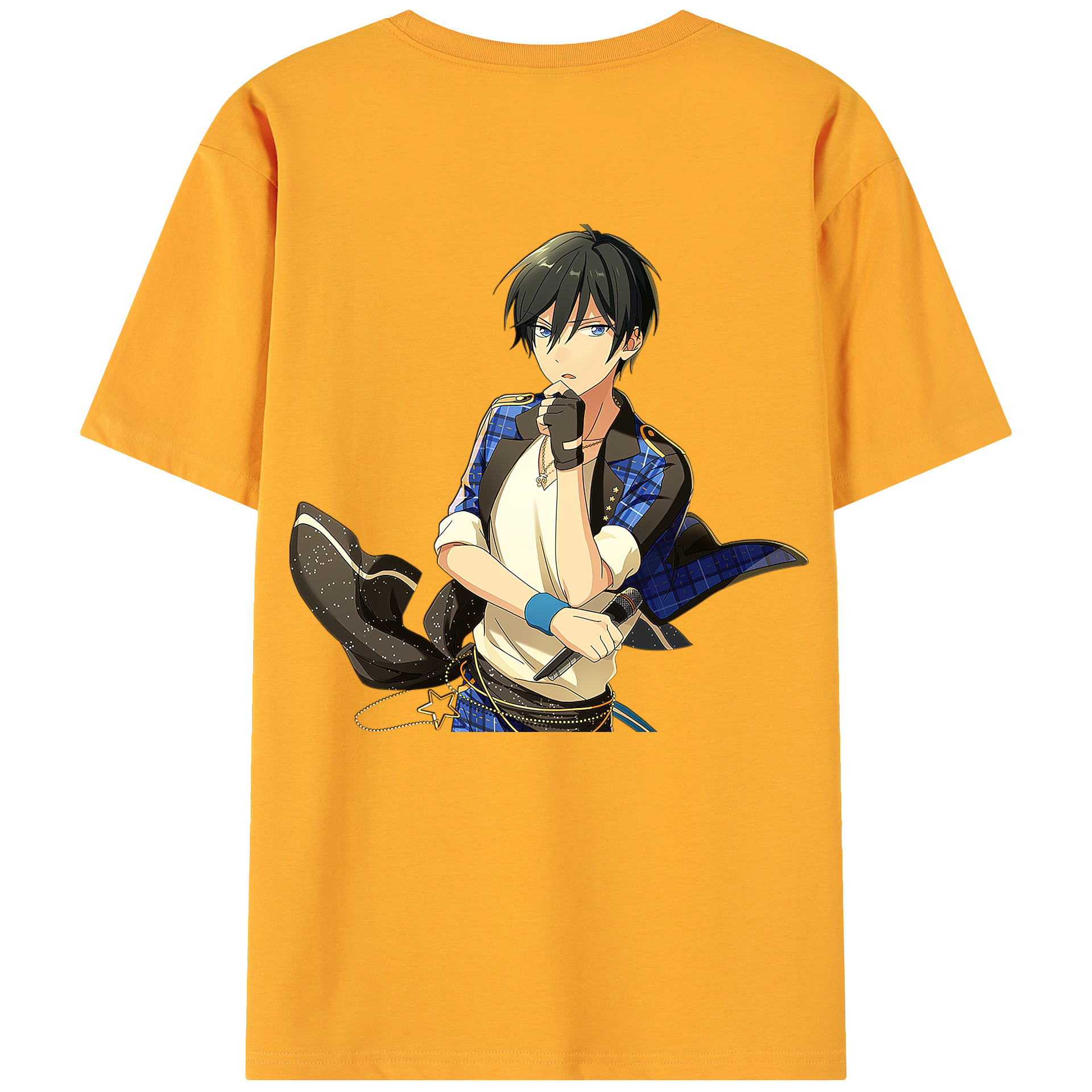 （画像用） あんさんぶるスターズ! Ensemble Stars 綿100％ メンズ半袖Tシャツ（バックプリント） 通気性
