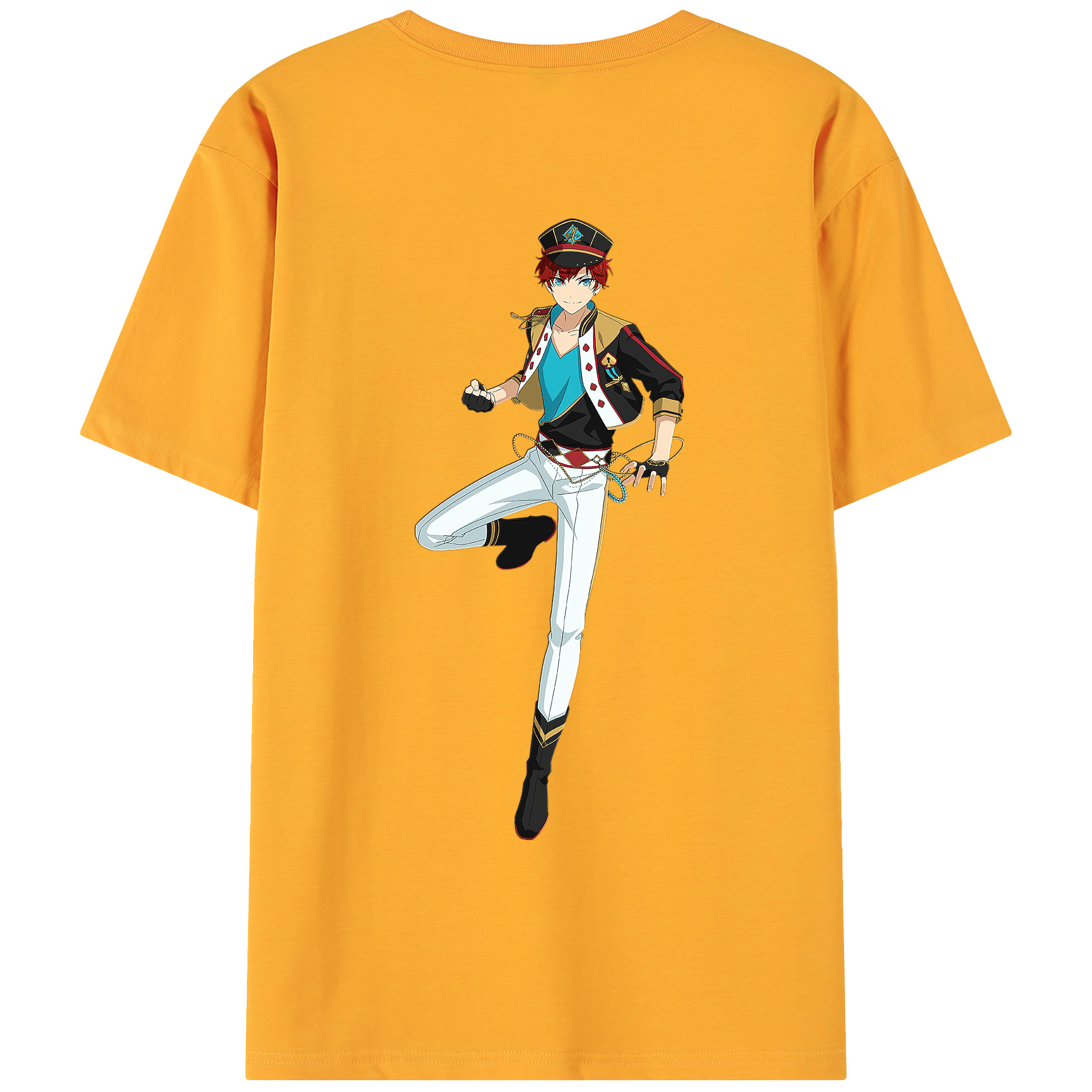（画像用） あんさんぶるスターズ! Ensemble Stars 綿100％ メンズ半袖Tシャツ（バックプリント） 通気性