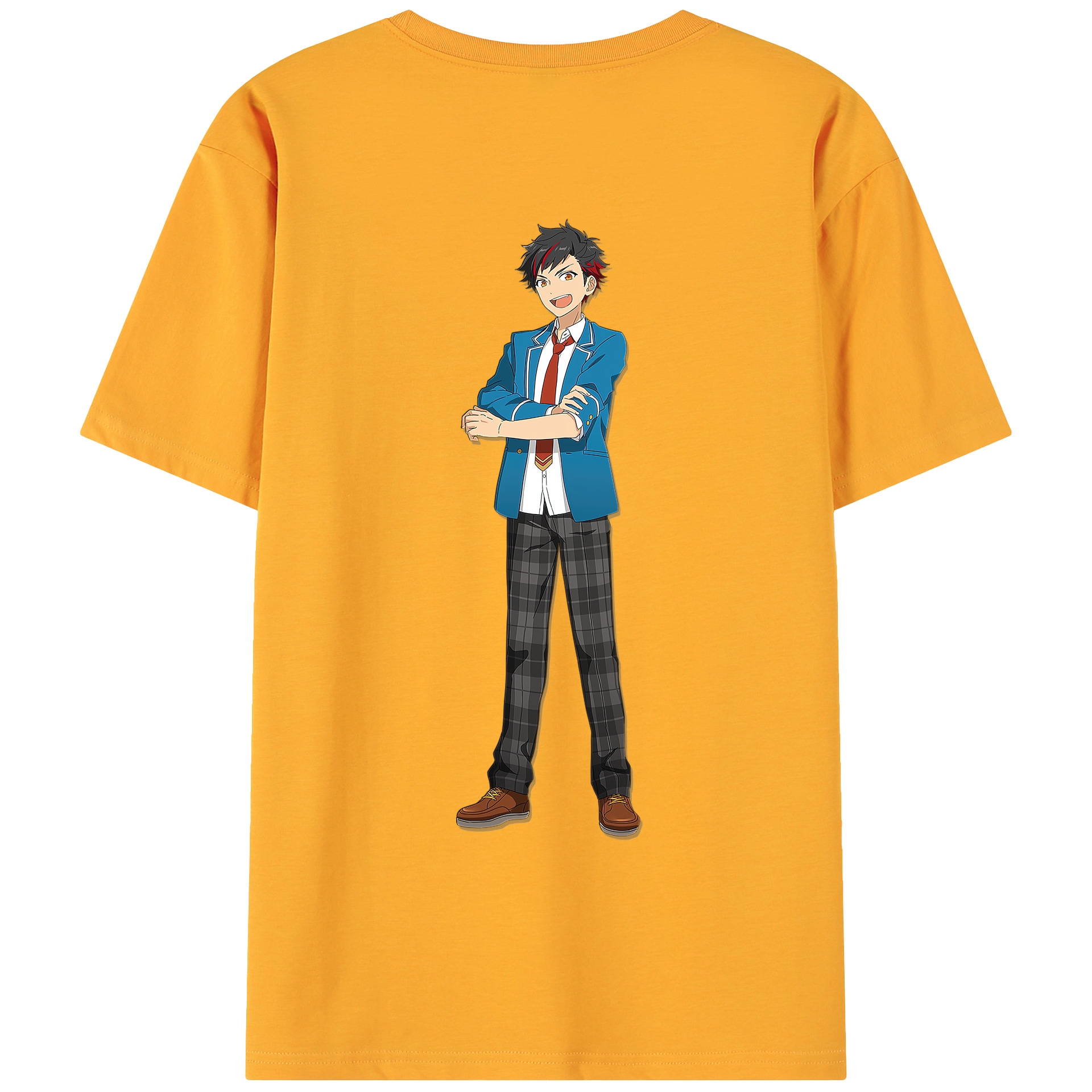 （画像用） あんさんぶるスターズ! Ensemble Stars 綿100％ メンズ半袖Tシャツ（バックプリント） 通気性