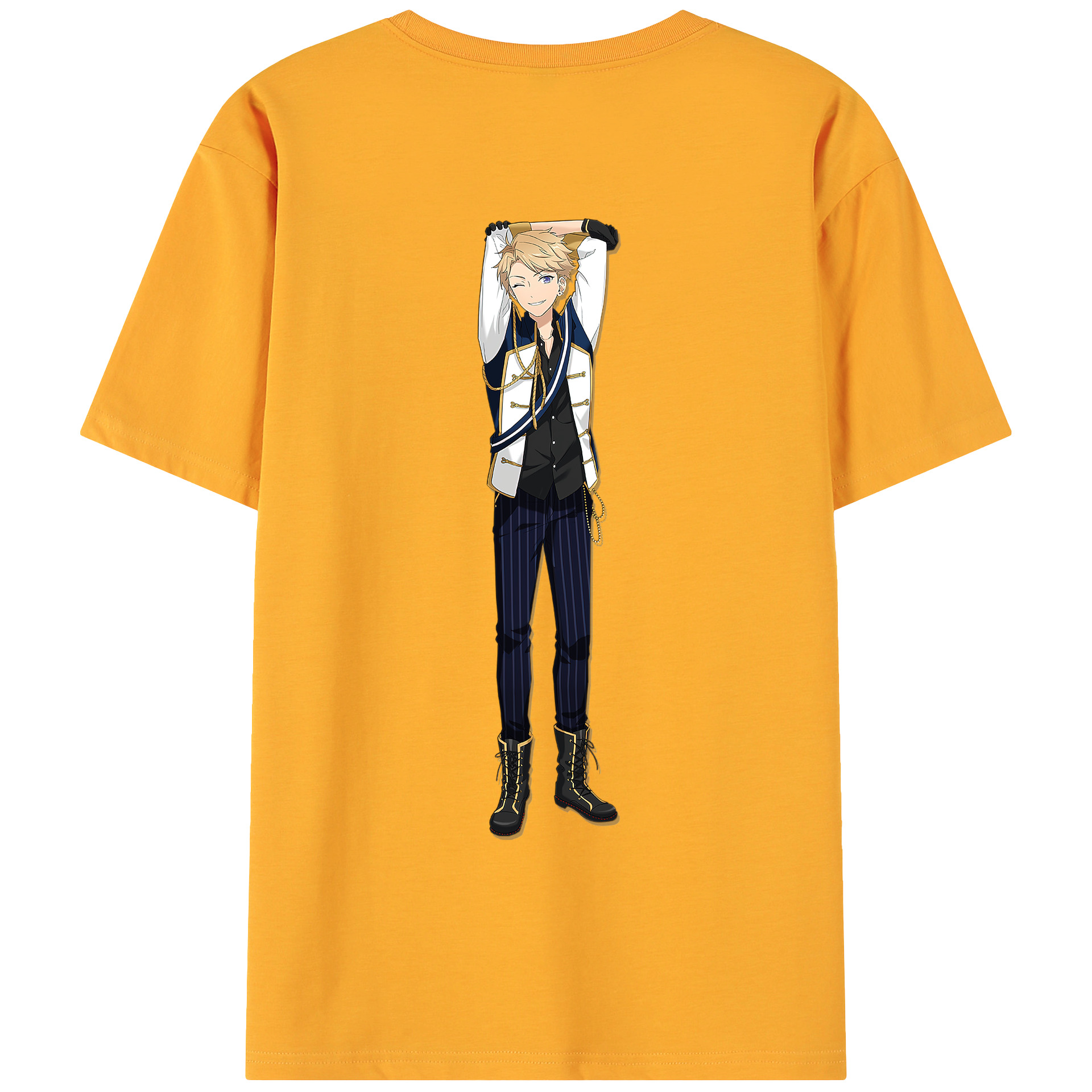 （画像用） あんさんぶるスターズ! Ensemble Stars 綿100％ メンズ半袖Tシャツ（バックプリント） 通気性