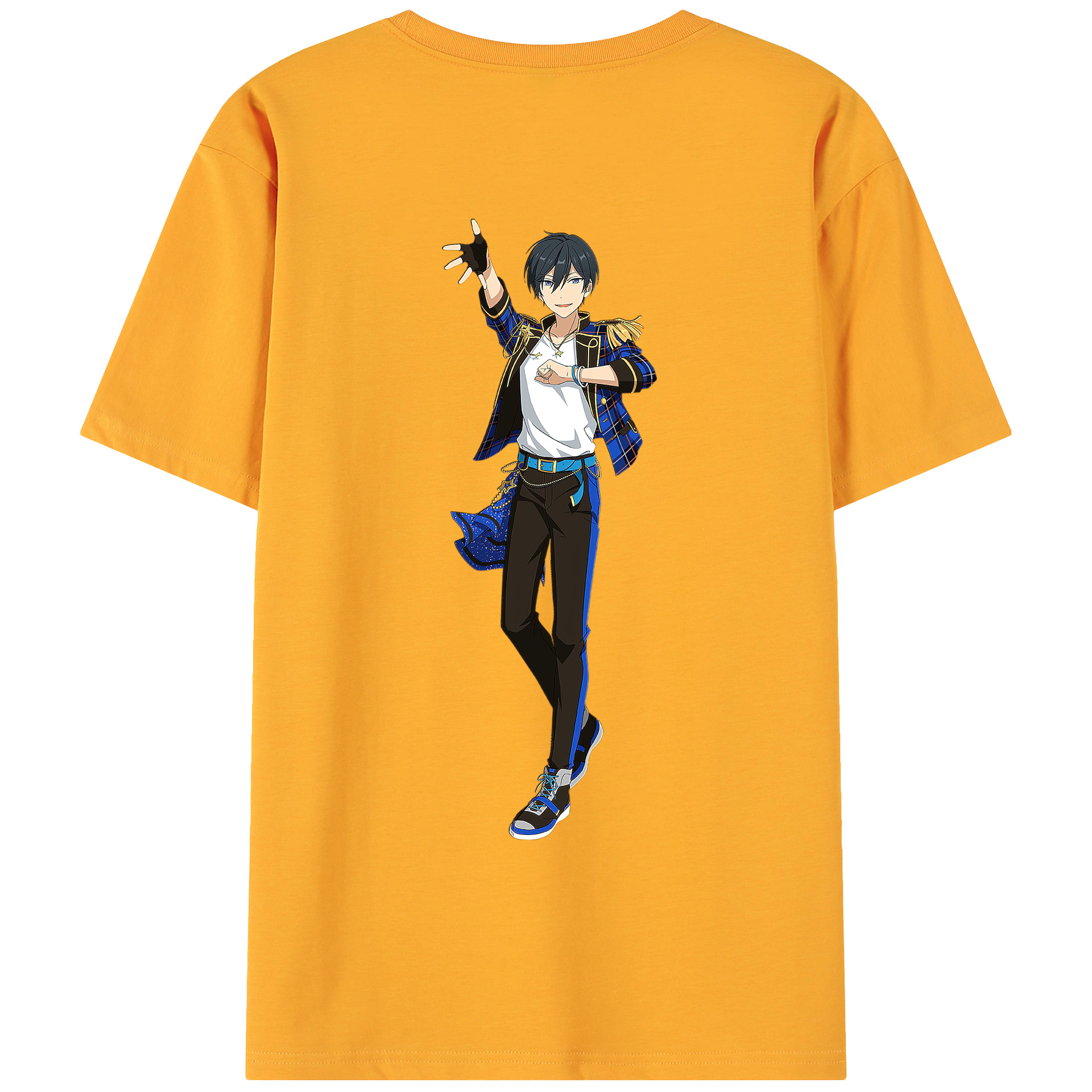 （画像用） あんさんぶるスターズ! Ensemble Stars 綿100％ メンズ半袖Tシャツ（バックプリント） 通気性