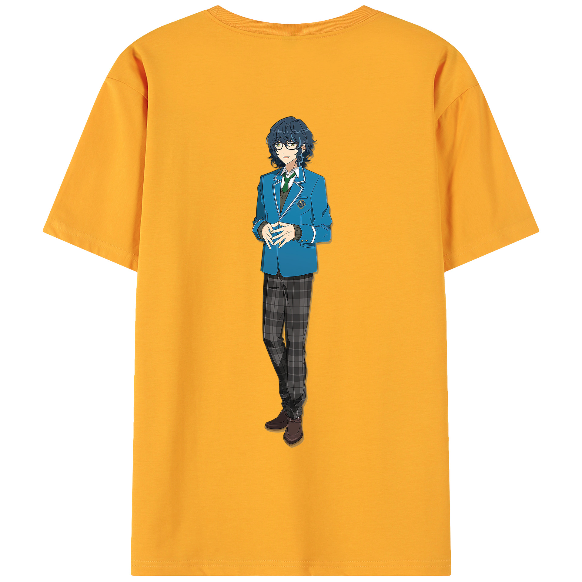 （画像用） あんさんぶるスターズ! Ensemble Stars 綿100％ メンズ半袖Tシャツ（バックプリント） 通気性