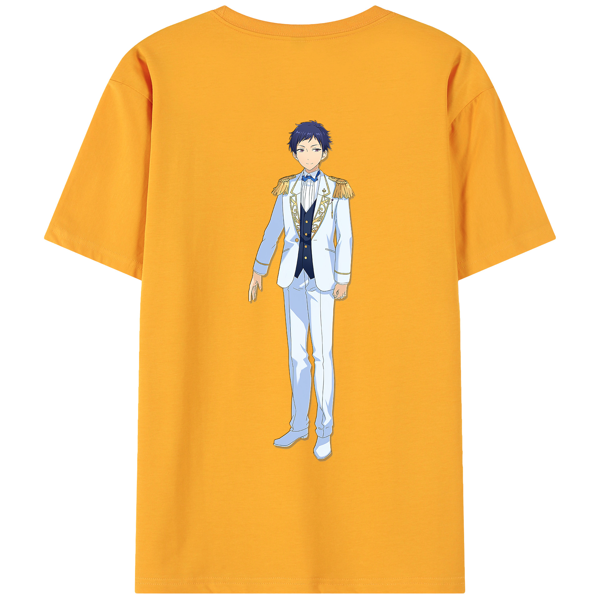 （画像用） あんさんぶるスターズ! Ensemble Stars 綿100％ メンズ半袖Tシャツ（バックプリント） 通気性