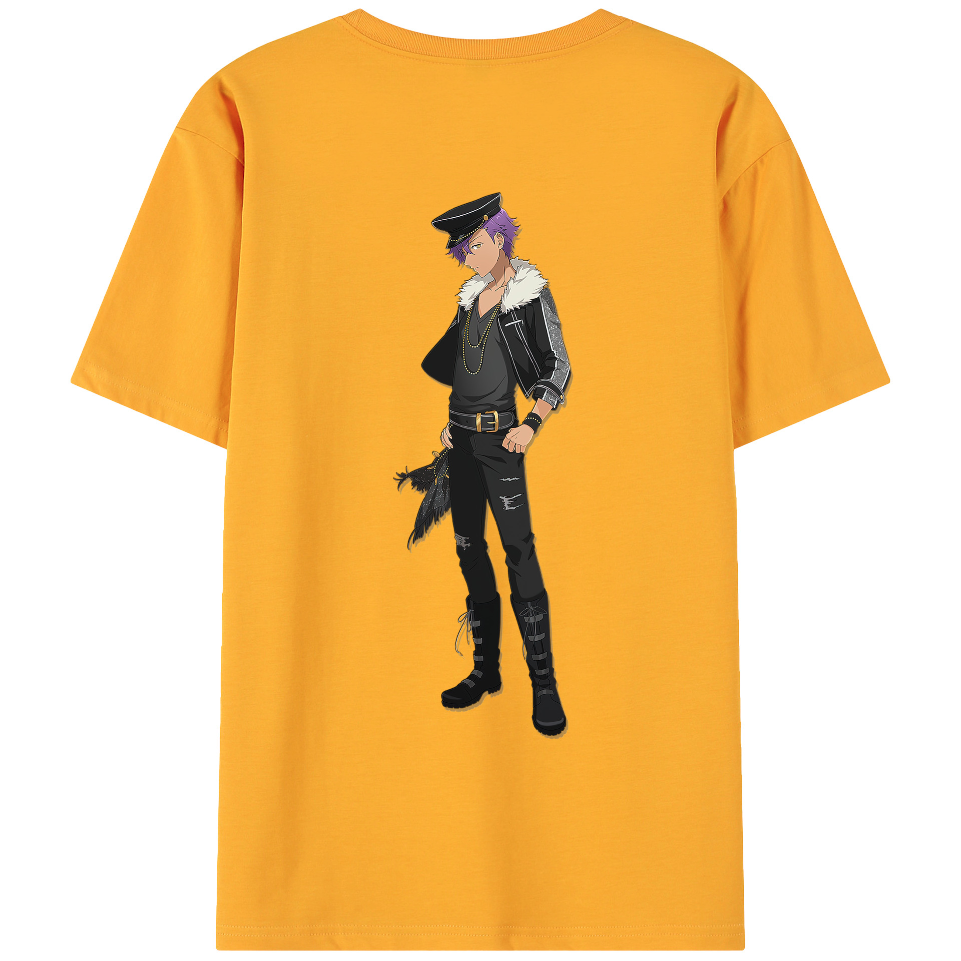 （画像用） あんさんぶるスターズ! Ensemble Stars 綿100％ メンズ半袖Tシャツ（バックプリント） 通気性