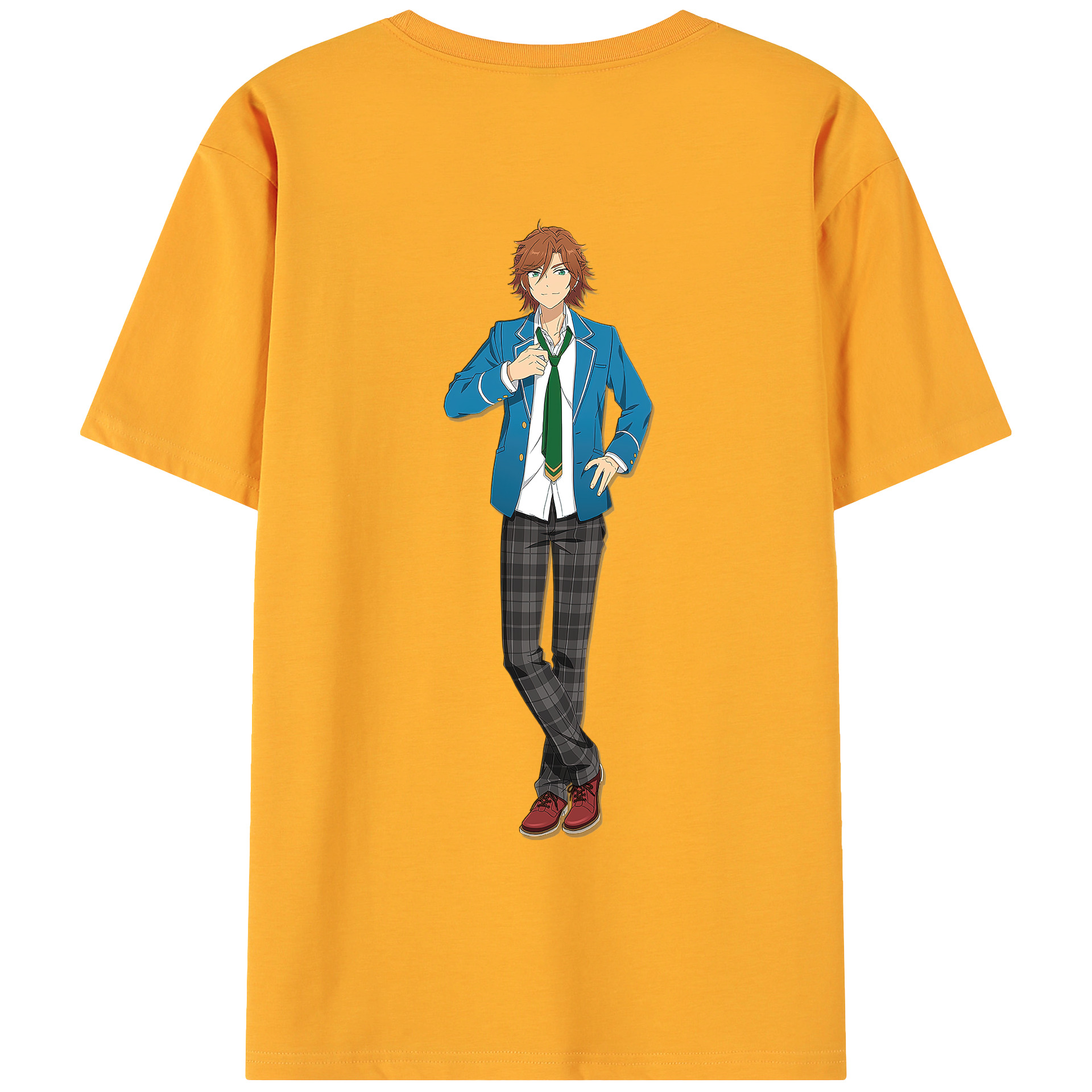 （画像用） あんさんぶるスターズ! Ensemble Stars 綿100％ メンズ半袖Tシャツ（バックプリント） 通気性