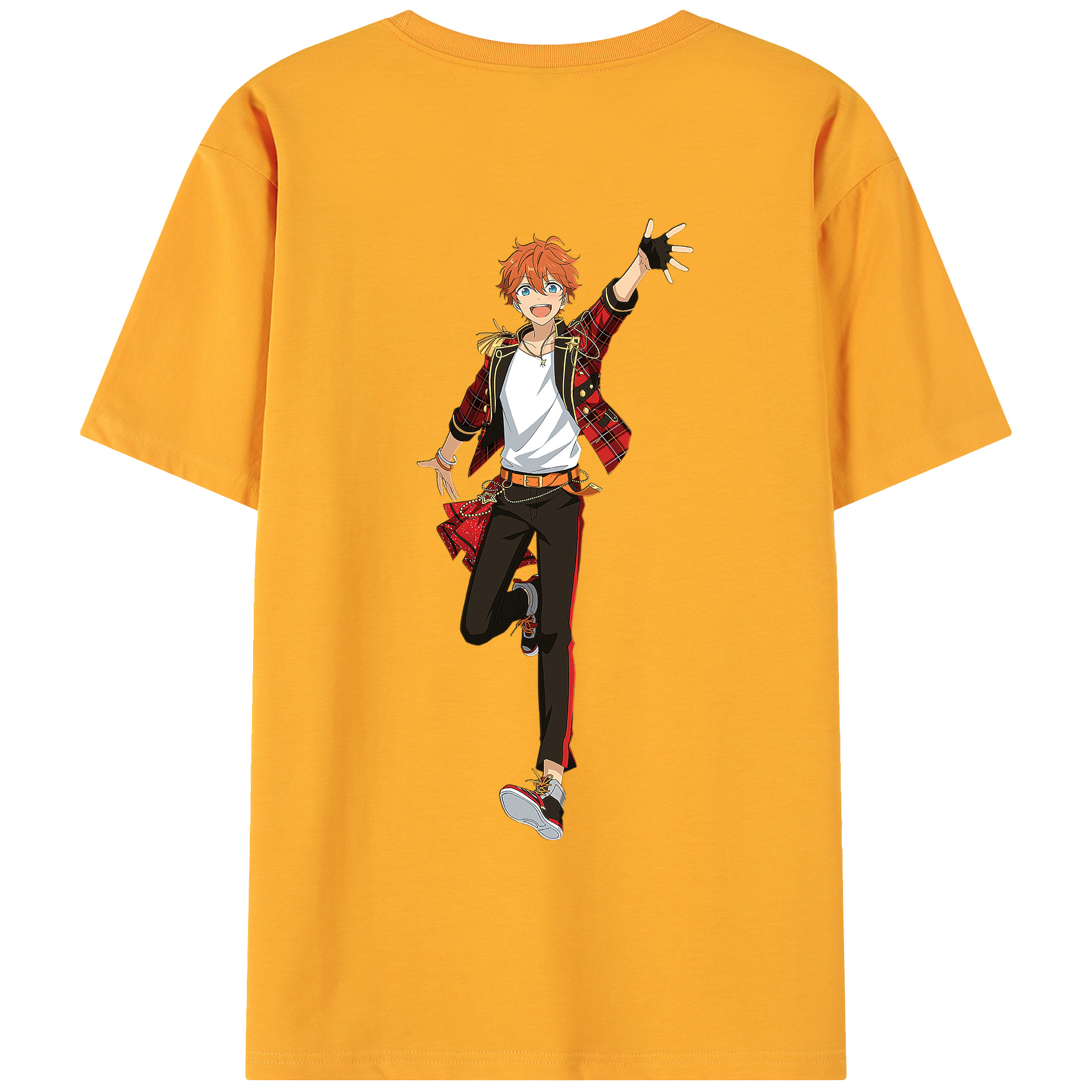 （画像用） あんさんぶるスターズ! Ensemble Stars 綿100％ メンズ半袖Tシャツ（バックプリント） 通気性