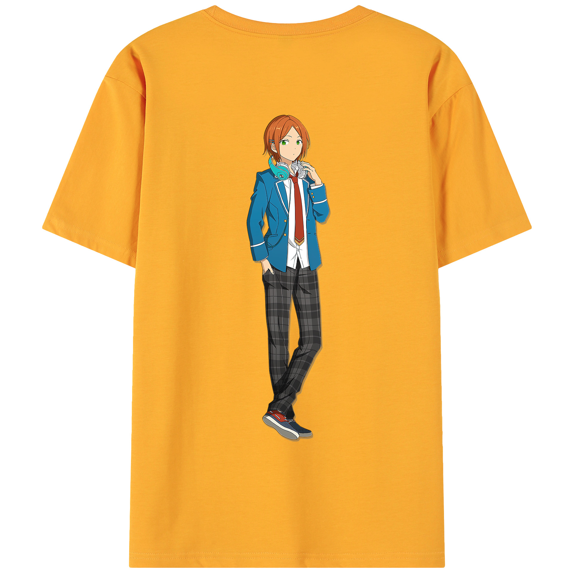 （画像用） あんさんぶるスターズ! Ensemble Stars 綿100％ メンズ半袖Tシャツ（バックプリント） 通気性