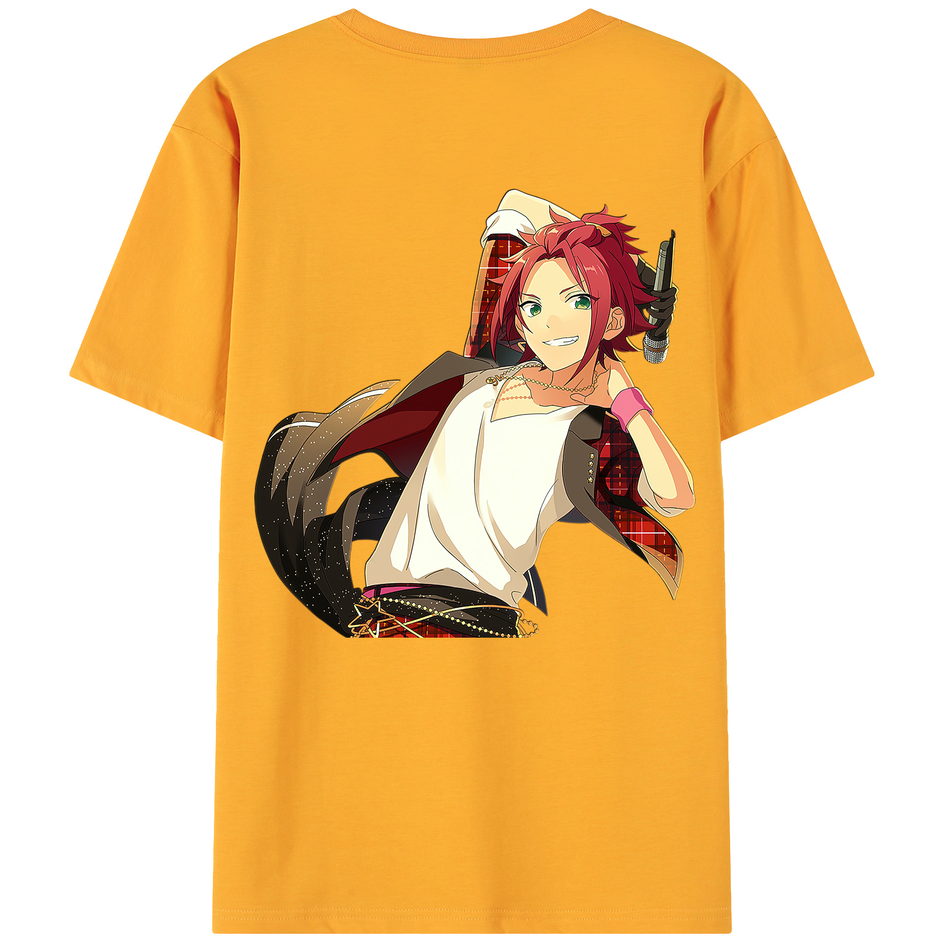 （画像用） あんさんぶるスターズ! Ensemble Stars 綿100％ メンズ半袖Tシャツ（バックプリント） 通気性