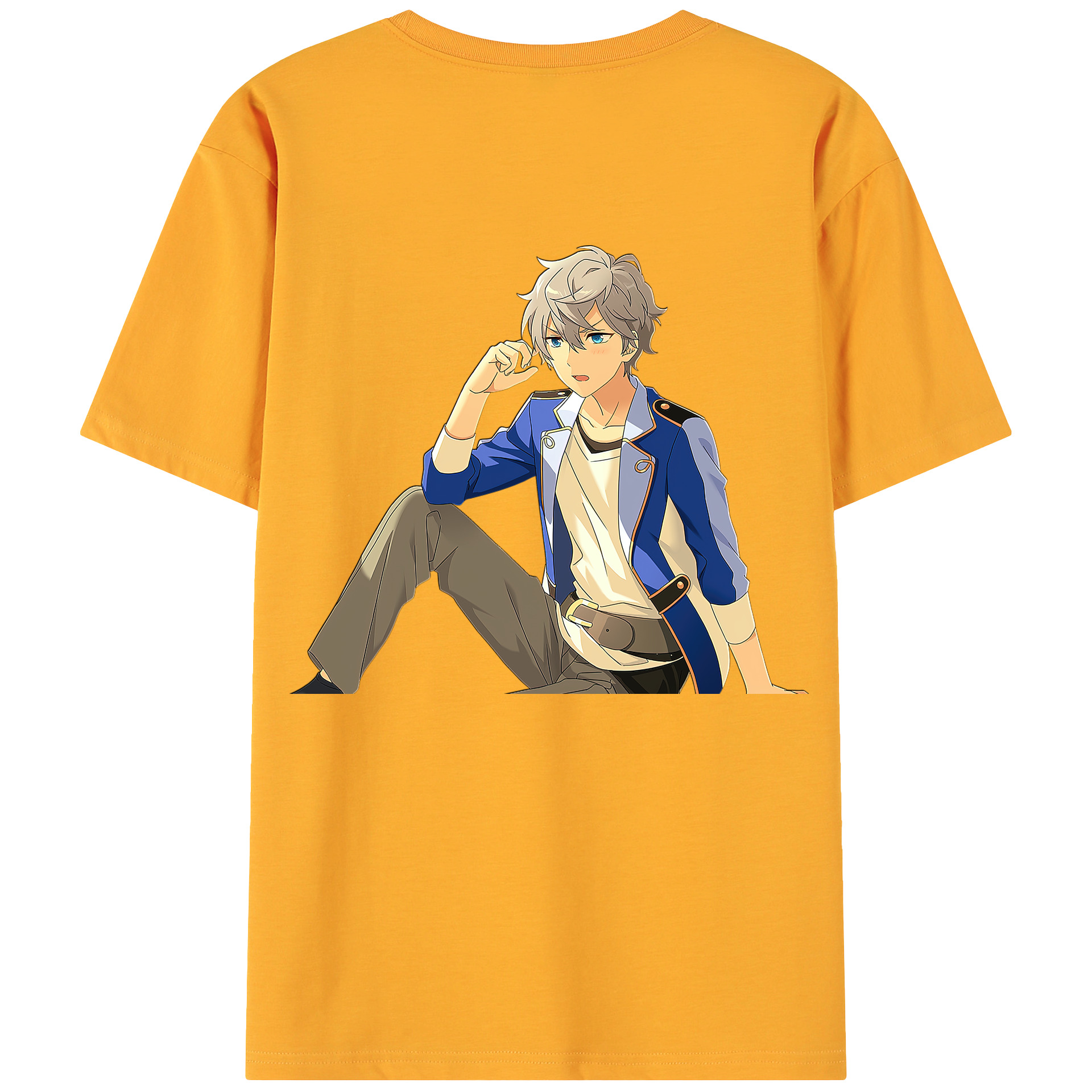 （画像用） あんさんぶるスターズ! Ensemble Stars 綿100％ メンズ半袖Tシャツ（バックプリント） 通気性