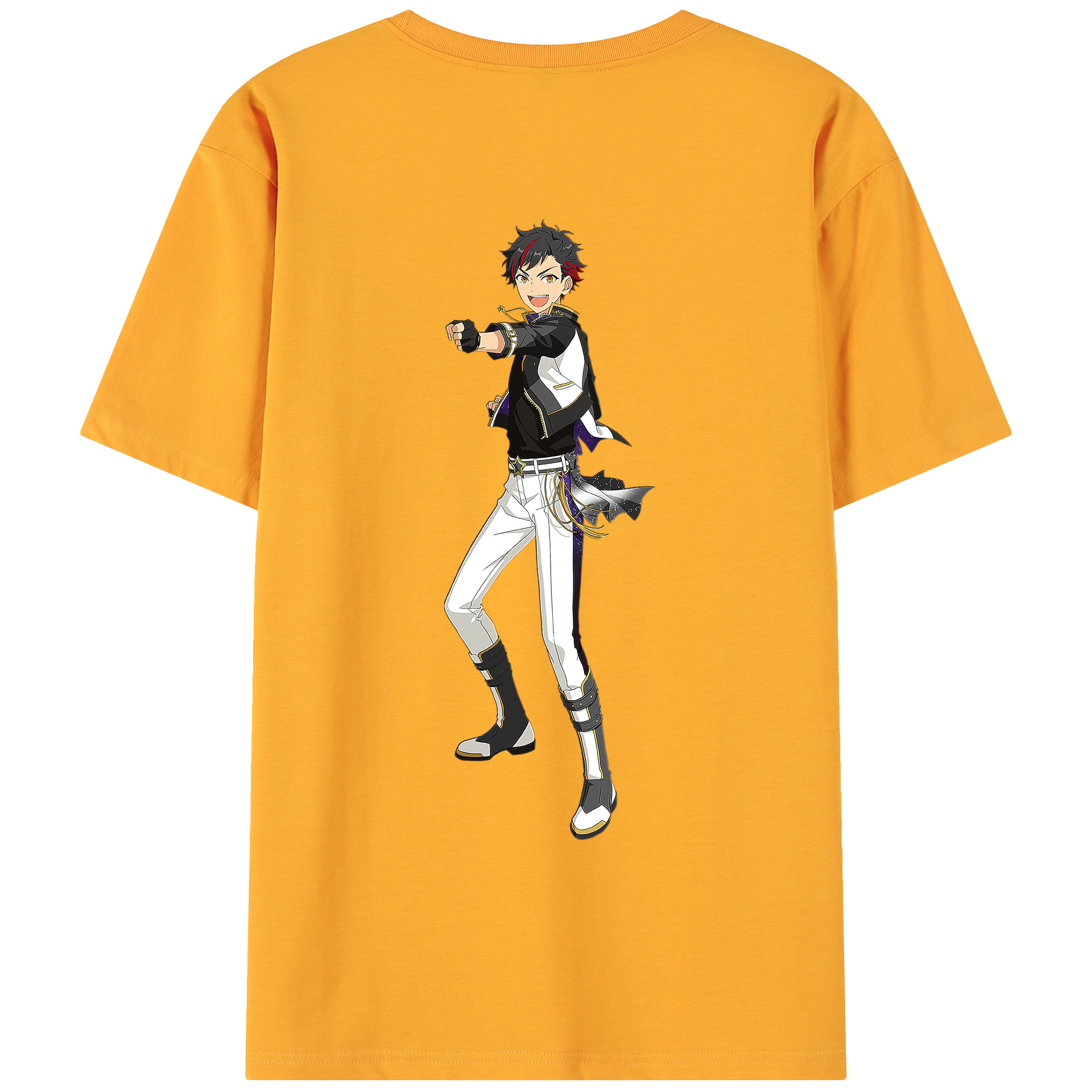 （画像用） あんさんぶるスターズ! Ensemble Stars 綿100％ メンズ半袖Tシャツ（バックプリント） 通気性