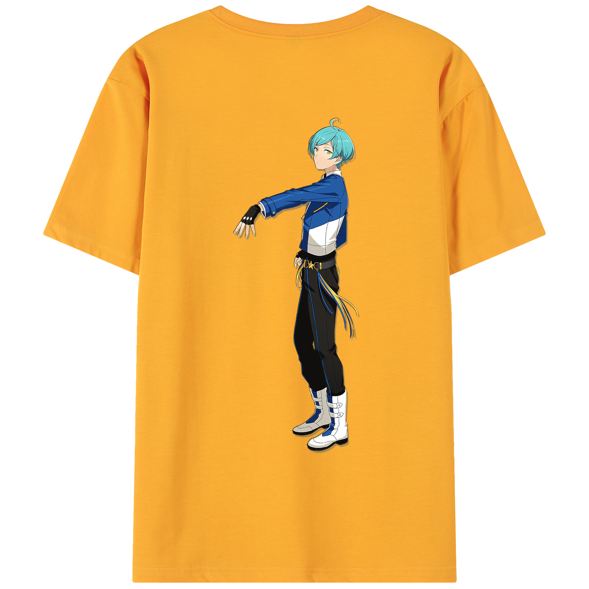（画像用） あんさんぶるスターズ! Ensemble Stars 綿100％ メンズ半袖Tシャツ（バックプリント） 通気性