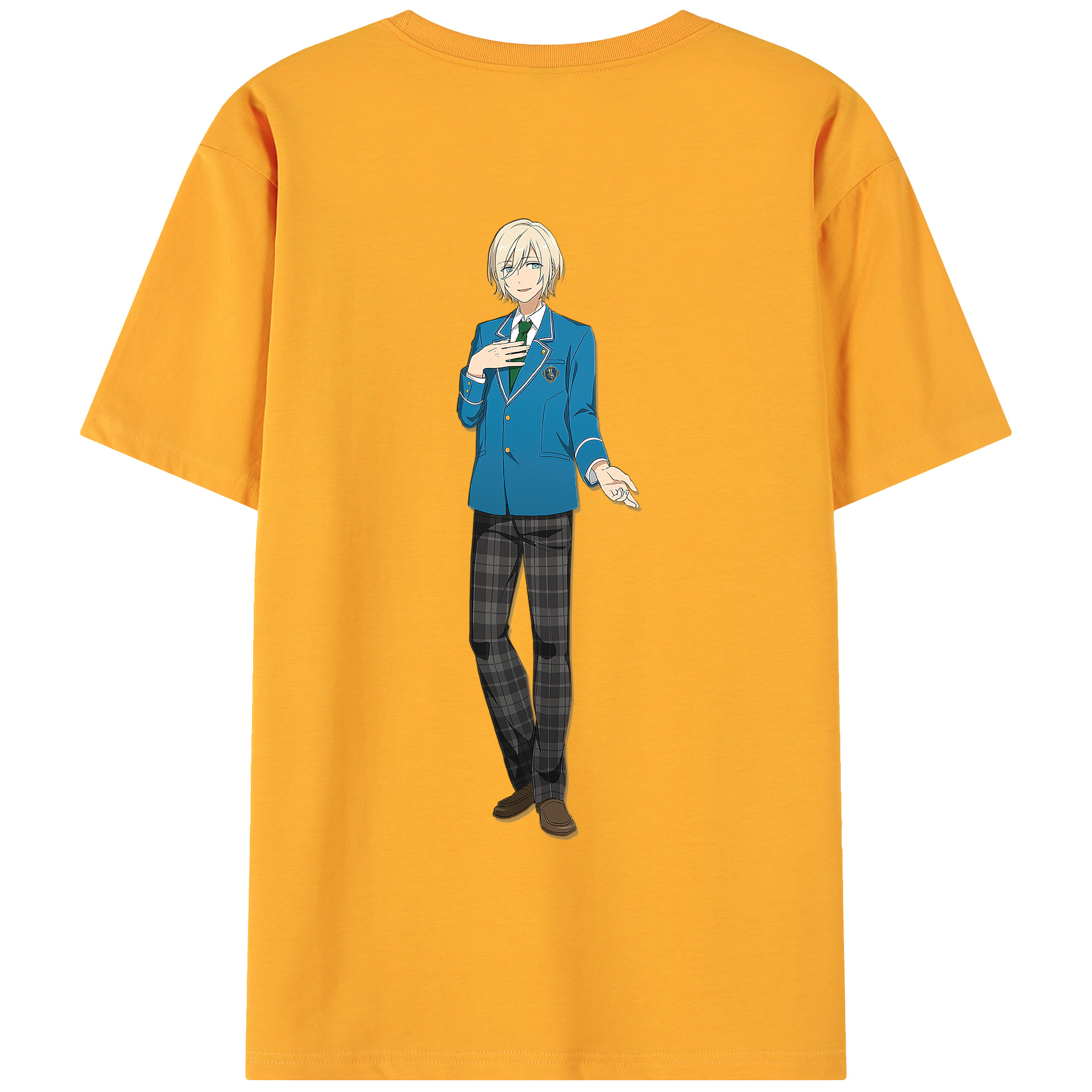 （画像用） あんさんぶるスターズ! Ensemble Stars 綿100％ メンズ半袖Tシャツ（バックプリント） 通気性