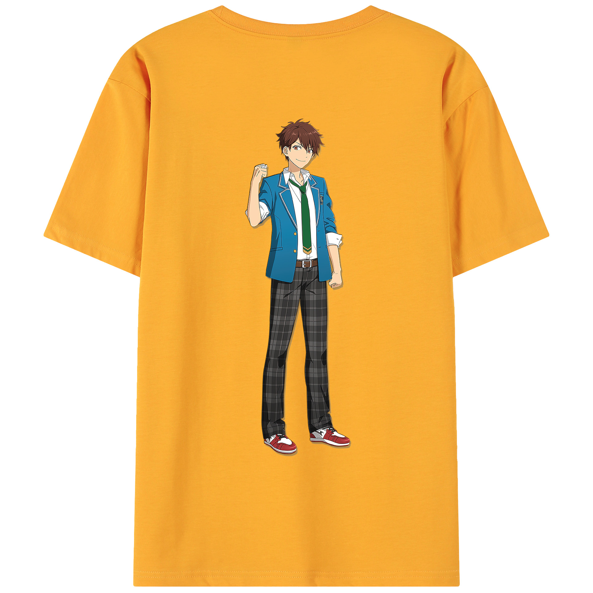 （画像用） あんさんぶるスターズ! Ensemble Stars 綿100％ メンズ半袖Tシャツ（バックプリント） 通気性