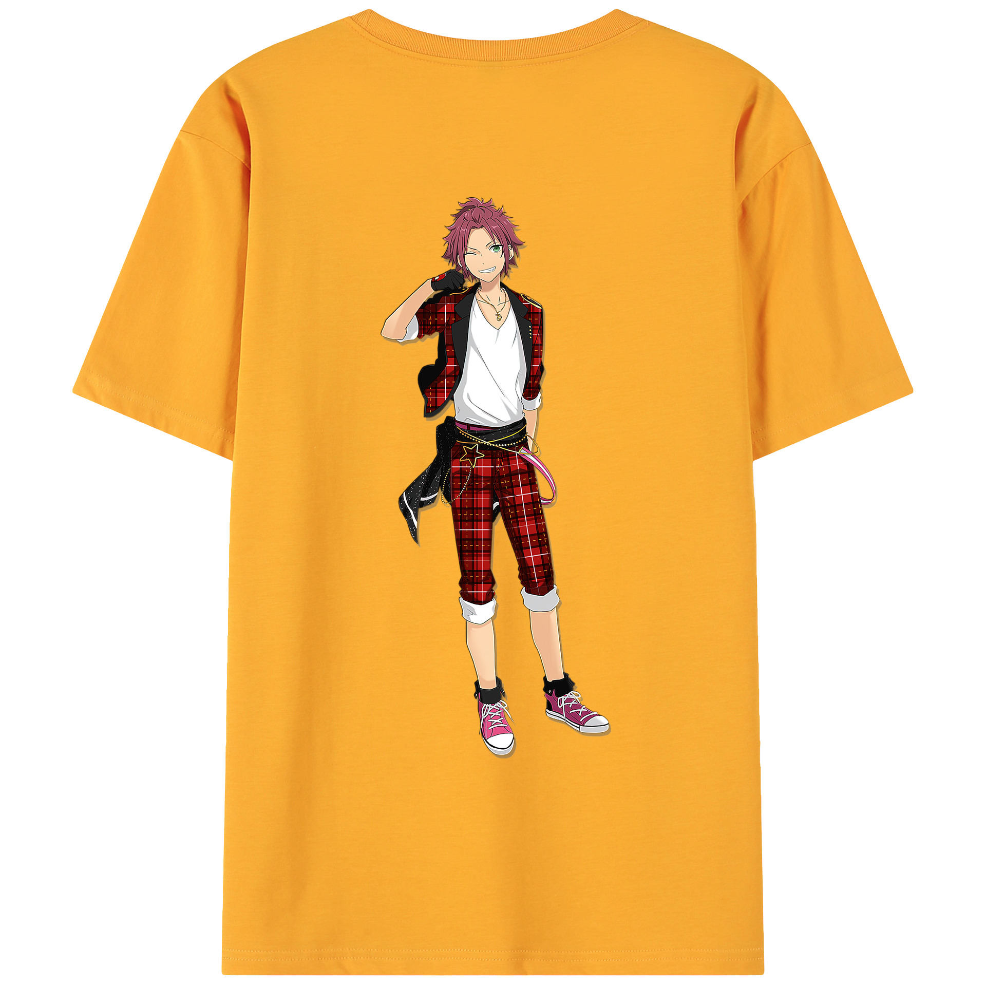 （画像用） あんさんぶるスターズ! Ensemble Stars 綿100％ メンズ半袖Tシャツ（バックプリント） 通気性