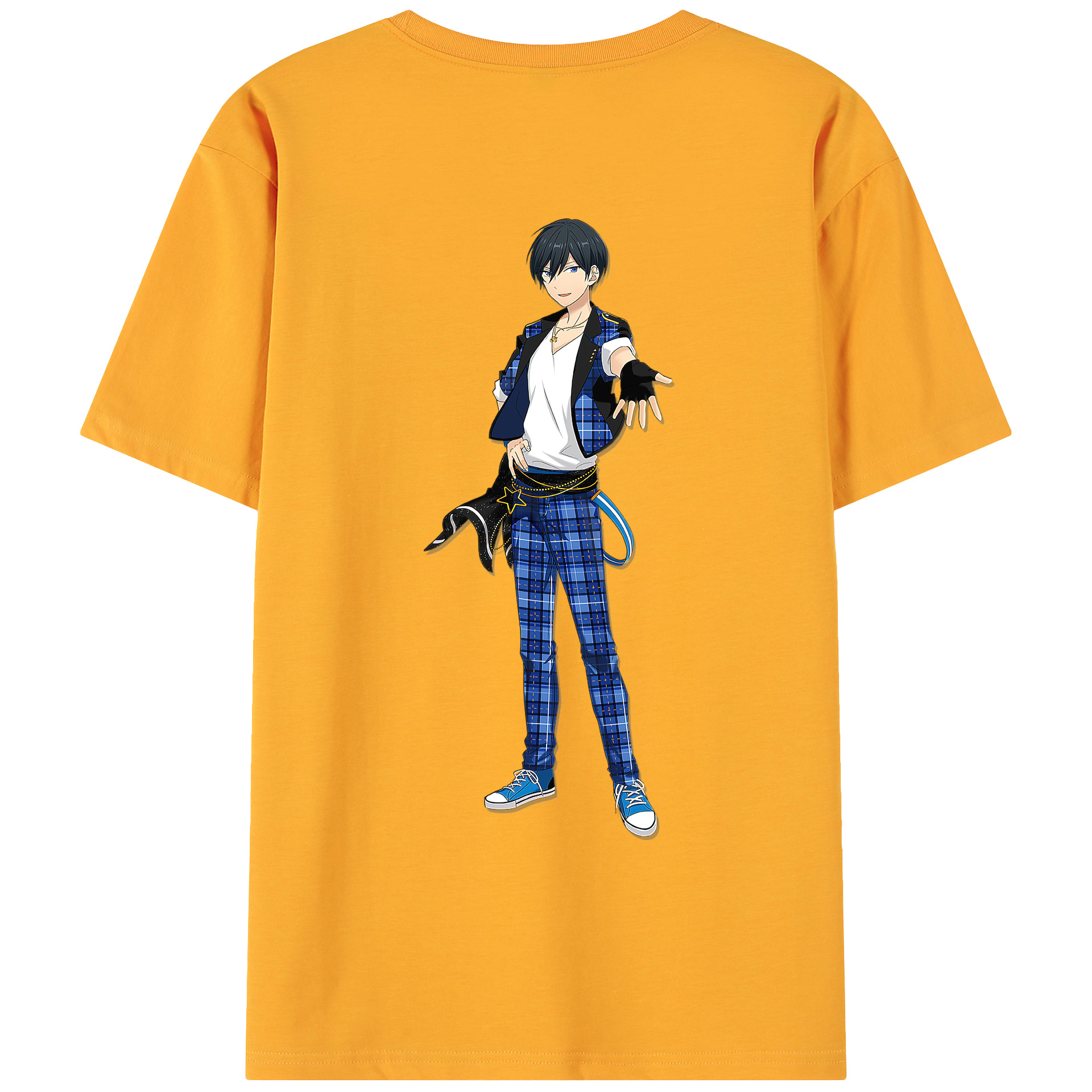 （画像用） あんさんぶるスターズ! Ensemble Stars 綿100％ メンズ半袖Tシャツ（バックプリント） 通気性