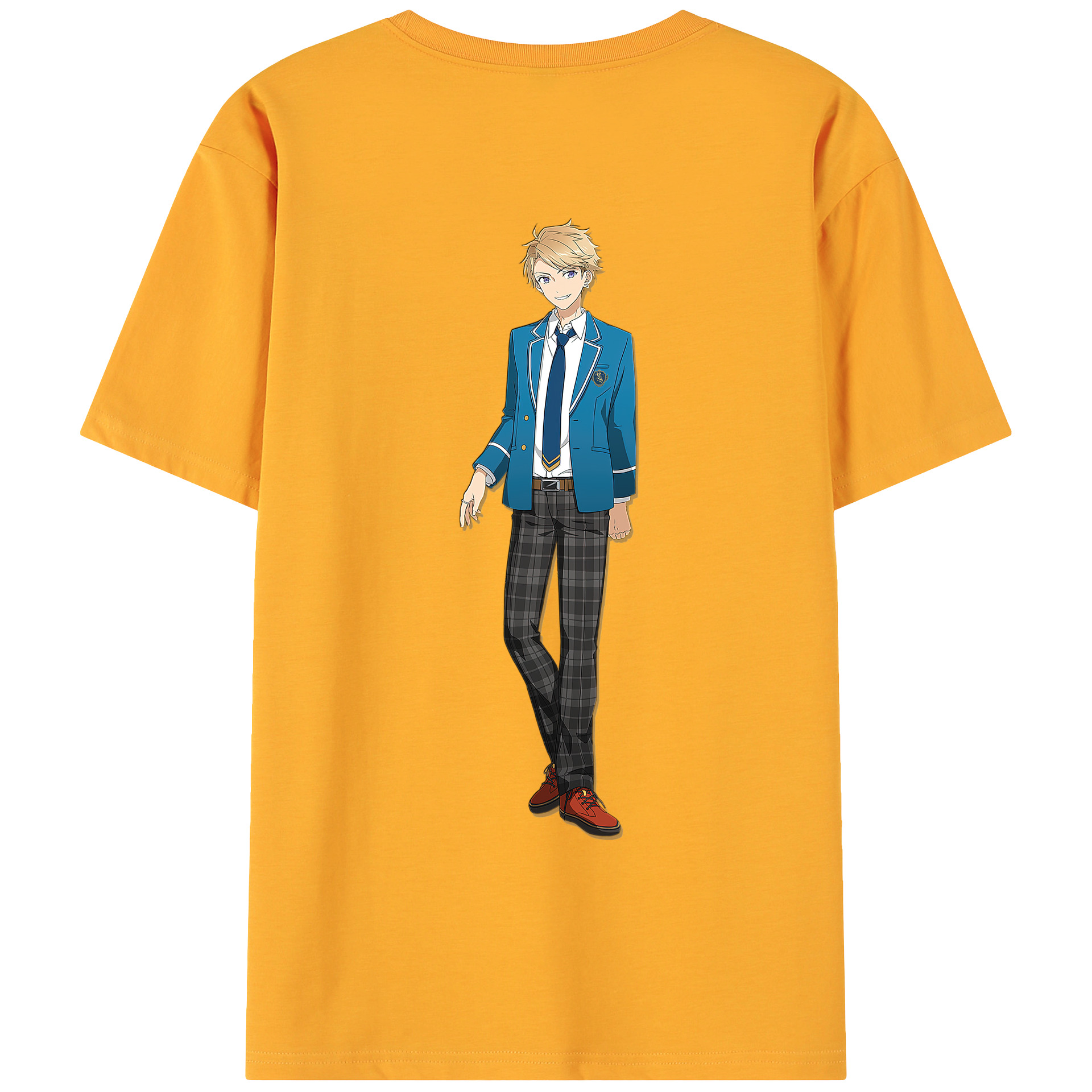 （画像用） あんさんぶるスターズ! Ensemble Stars 綿100％ メンズ半袖Tシャツ（バックプリント） 通気性