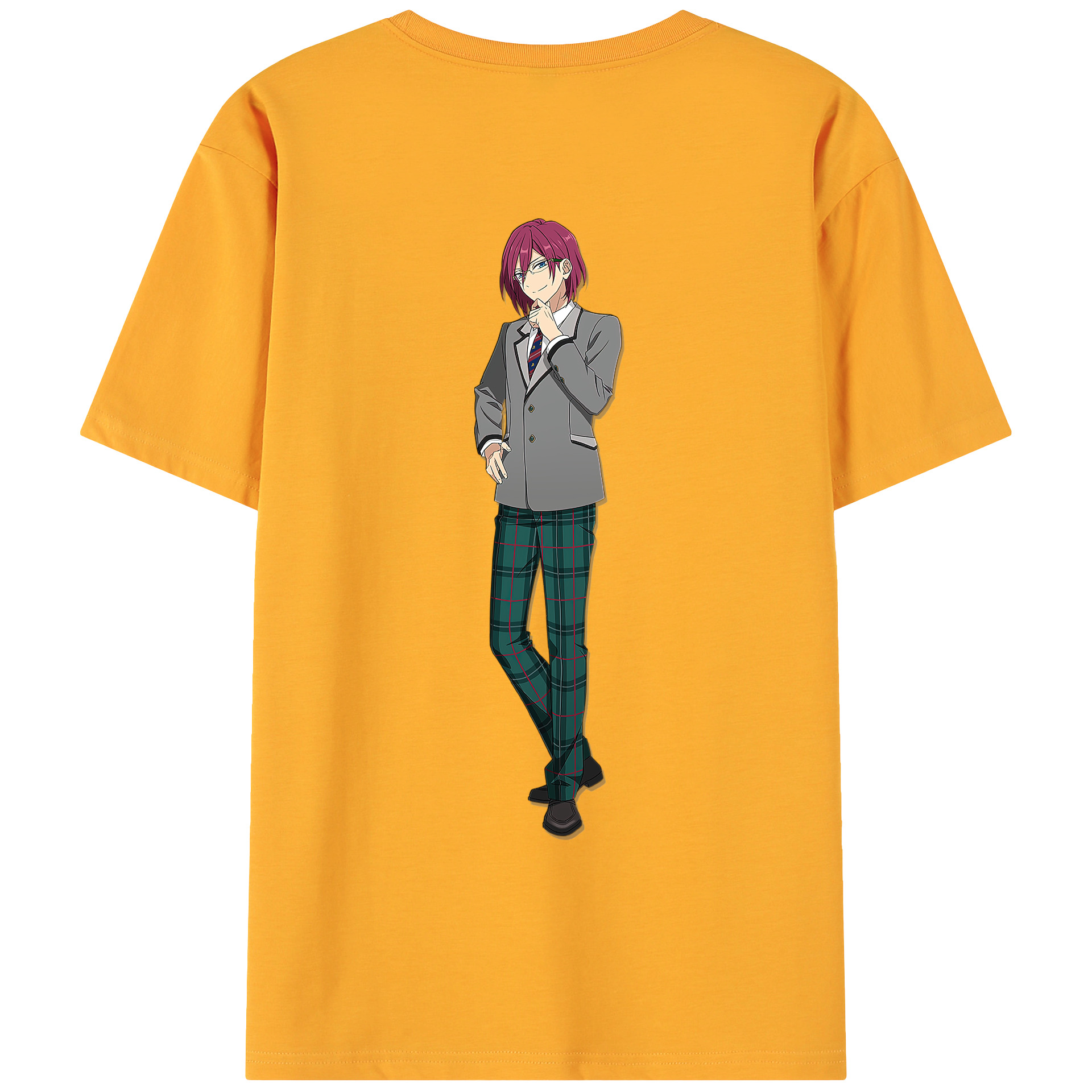 （画像用） あんさんぶるスターズ! Ensemble Stars 綿100％ メンズ半袖Tシャツ（バックプリント） 通気性