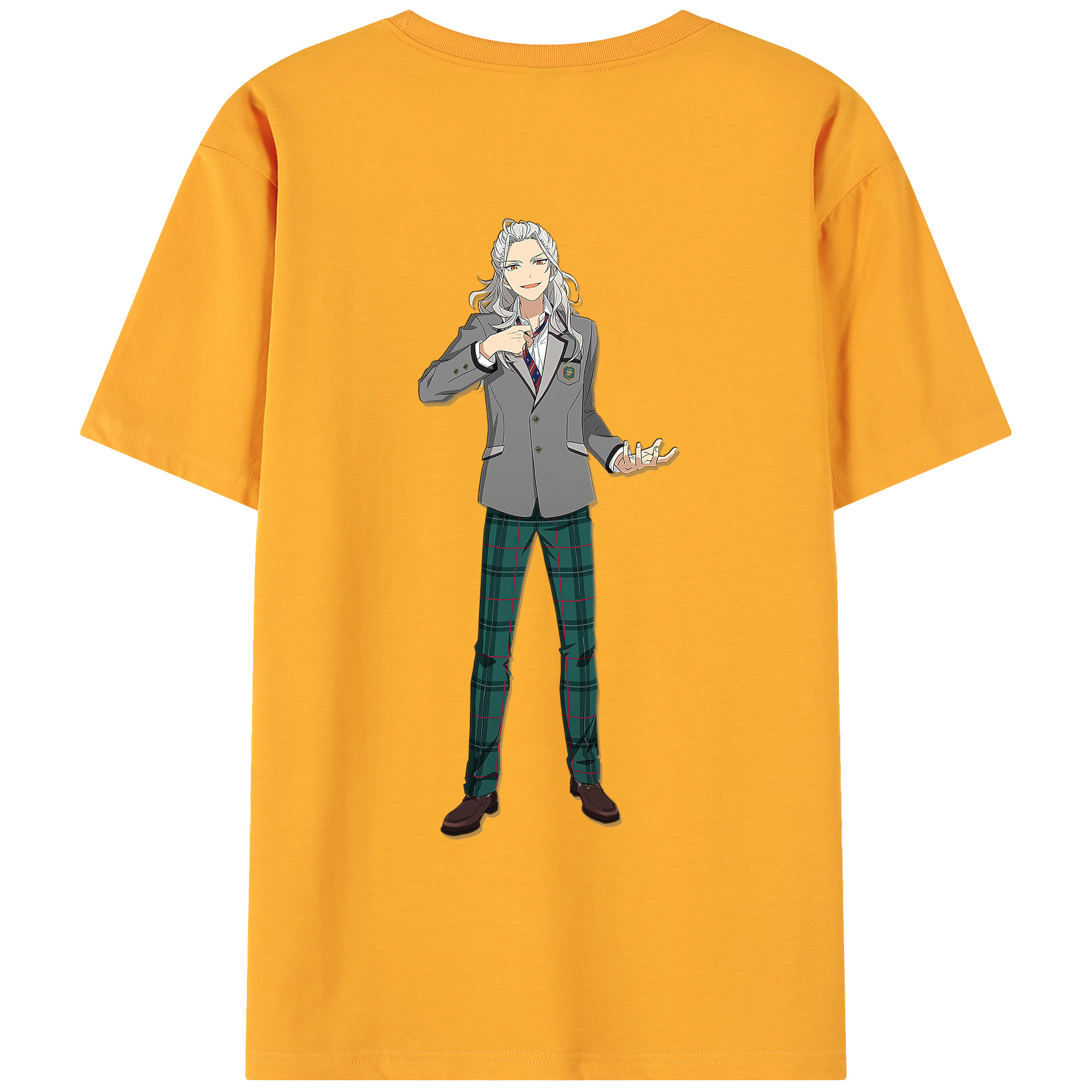 （画像用） あんさんぶるスターズ! Ensemble Stars 綿100％ メンズ半袖Tシャツ（バックプリント） 通気性