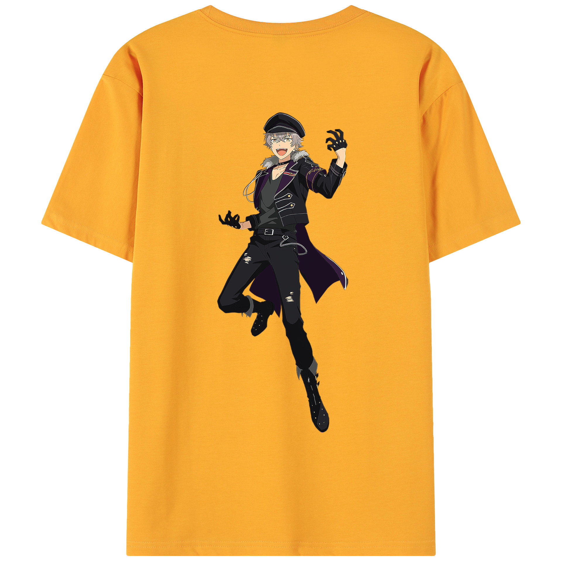 （画像用） あんさんぶるスターズ! Ensemble Stars 綿100％ メンズ半袖Tシャツ（バックプリント） 通気性
