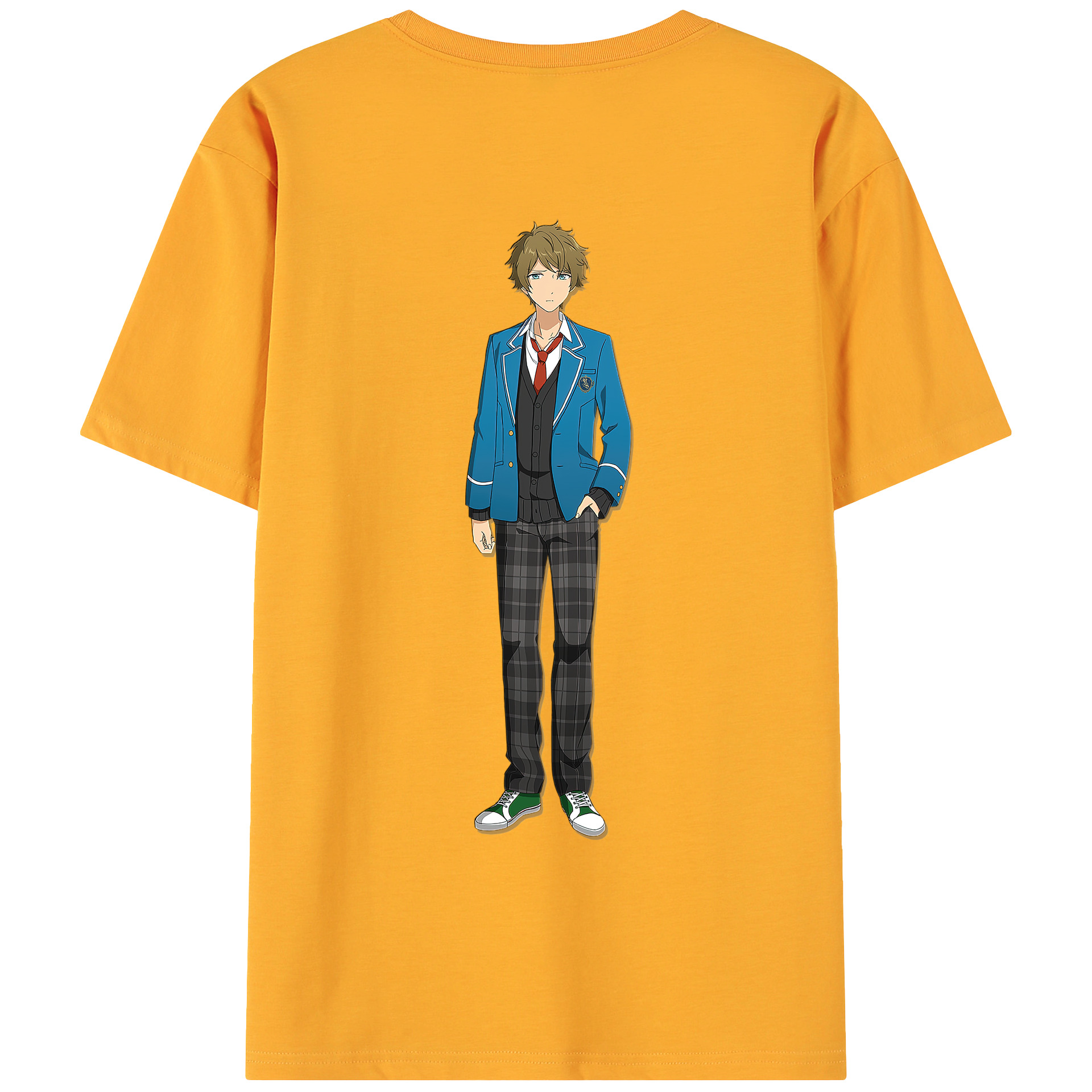 （画像用） あんさんぶるスターズ! Ensemble Stars 綿100％ メンズ半袖Tシャツ（バックプリント） 通気性