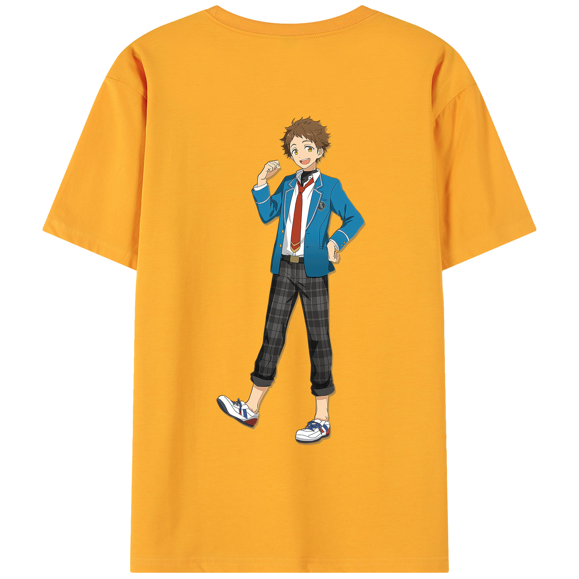 （画像用） あんさんぶるスターズ! Ensemble Stars 綿100％ メンズ半袖Tシャツ（バックプリント） 通気性