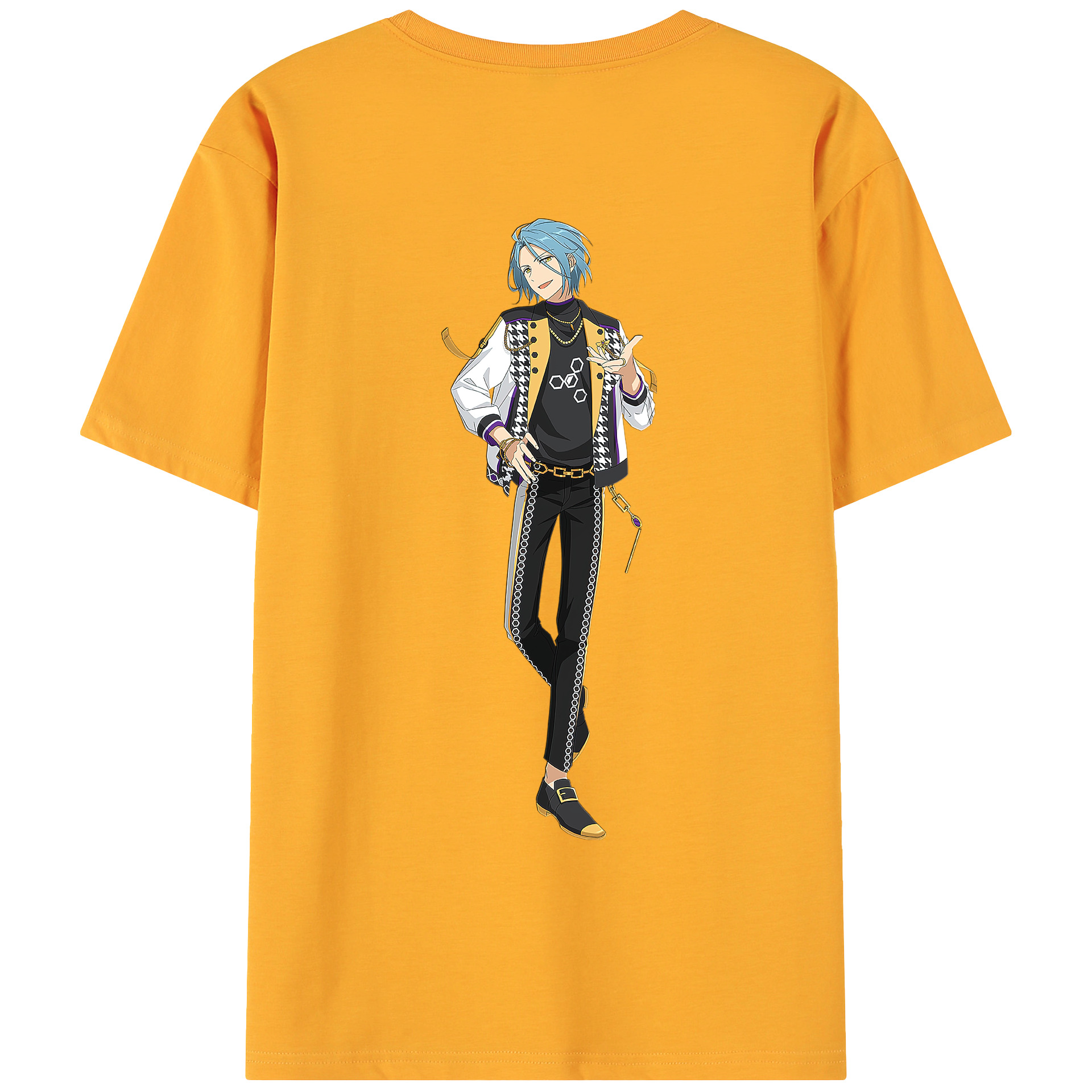 （画像用） あんさんぶるスターズ! Ensemble Stars 綿100％ メンズ半袖Tシャツ（バックプリント） 通気性