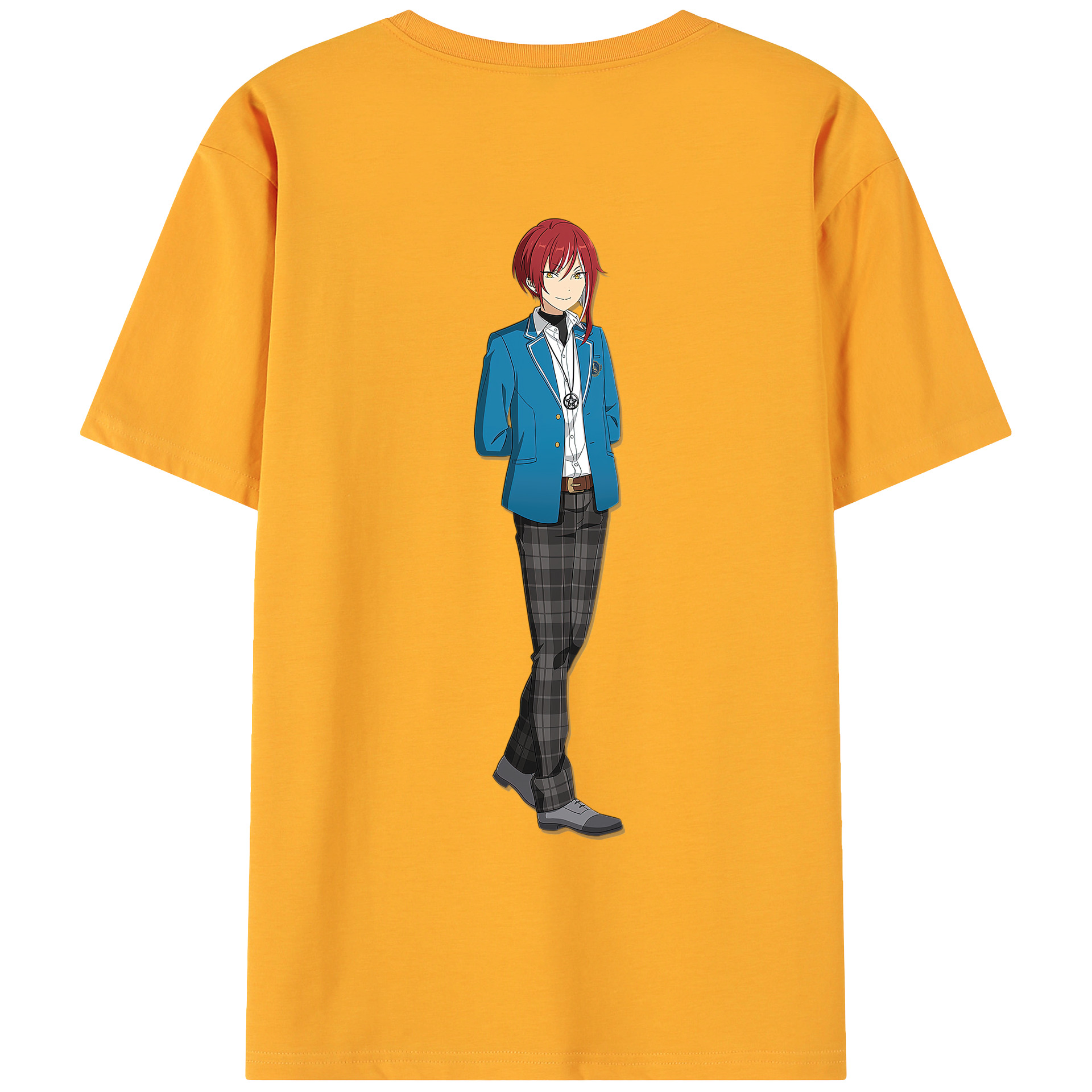 （画像用） あんさんぶるスターズ! Ensemble Stars 綿100％ メンズ半袖Tシャツ（バックプリント） 通気性