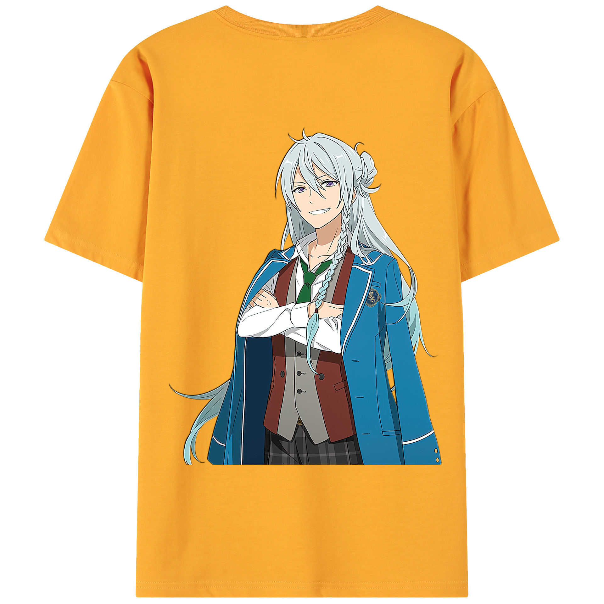 （画像用） あんさんぶるスターズ! Ensemble Stars 綿100％ メンズ半袖Tシャツ（バックプリント） 通気性