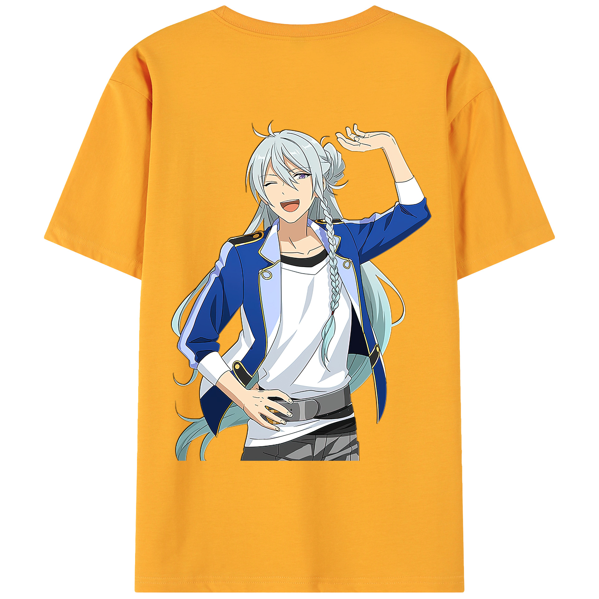 （画像用） あんさんぶるスターズ! Ensemble Stars 綿100％ メンズ半袖Tシャツ（バックプリント） 通気性