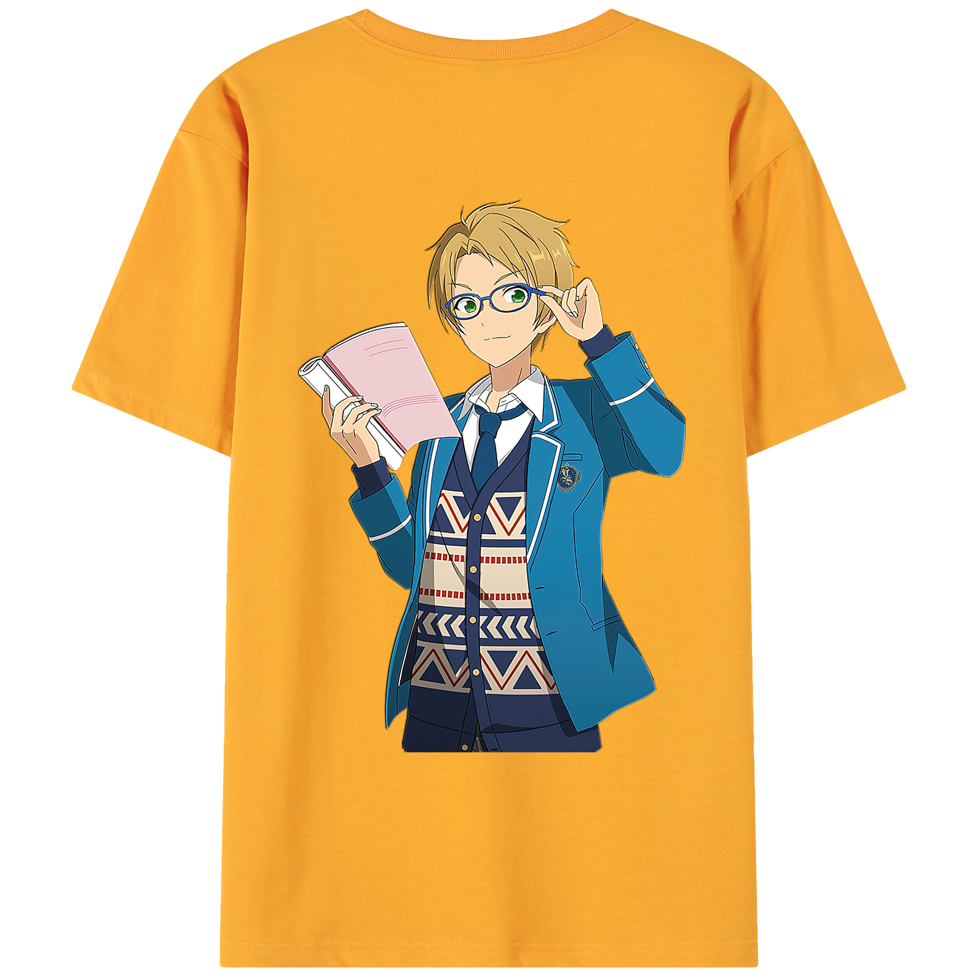 （画像用） あんさんぶるスターズ! Ensemble Stars 綿100％ メンズ半袖Tシャツ（バックプリント） 通気性