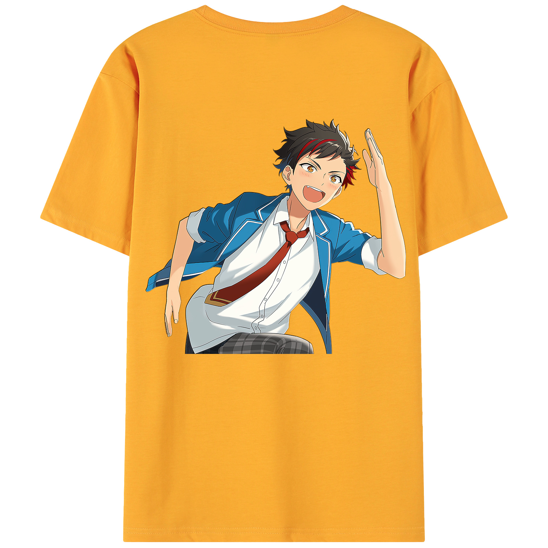 （画像用） あんさんぶるスターズ! Ensemble Stars 綿100％ メンズ半袖Tシャツ（バックプリント） 通気性
