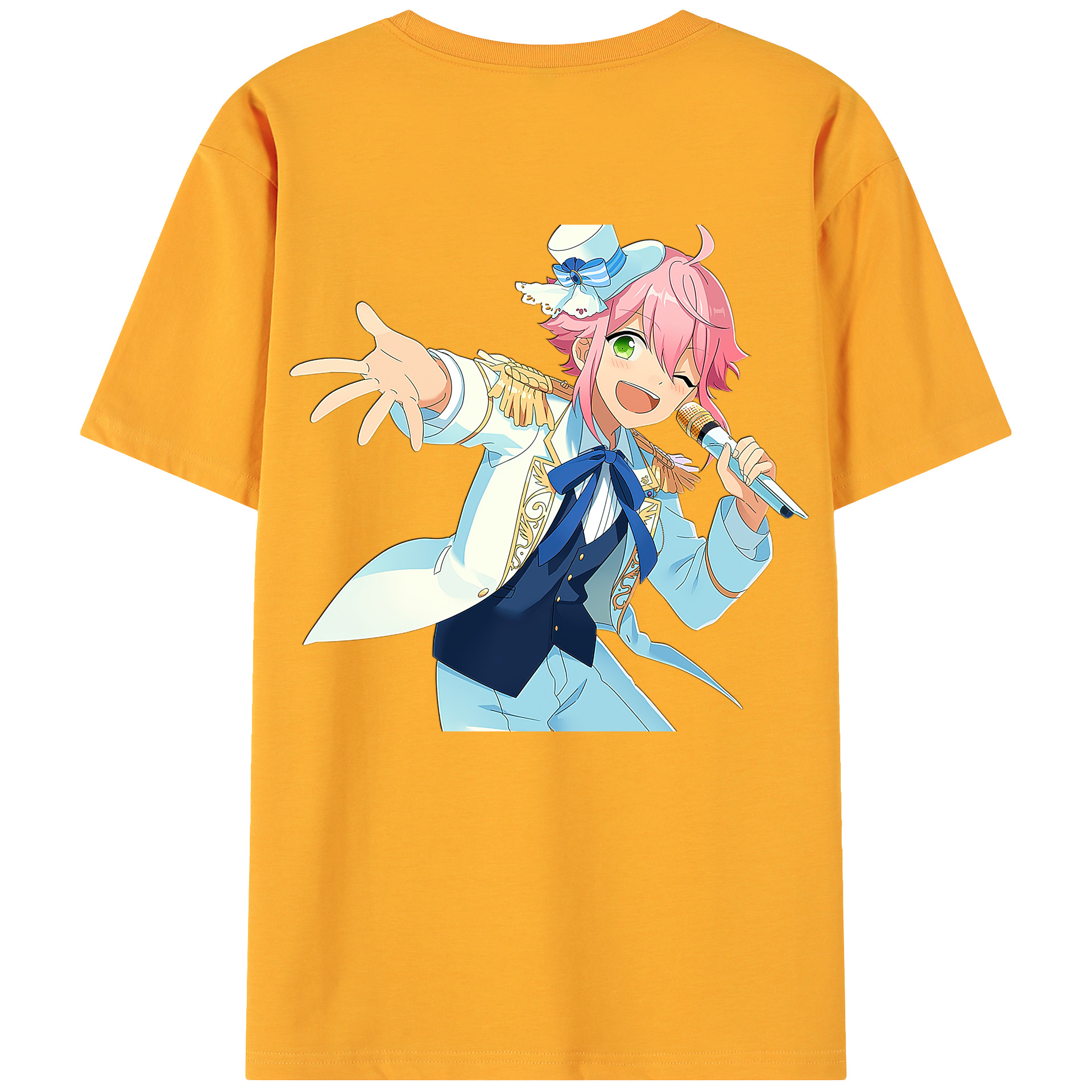 （画像用） あんさんぶるスターズ! Ensemble Stars 綿100％ メンズ半袖Tシャツ（バックプリント） 通気性