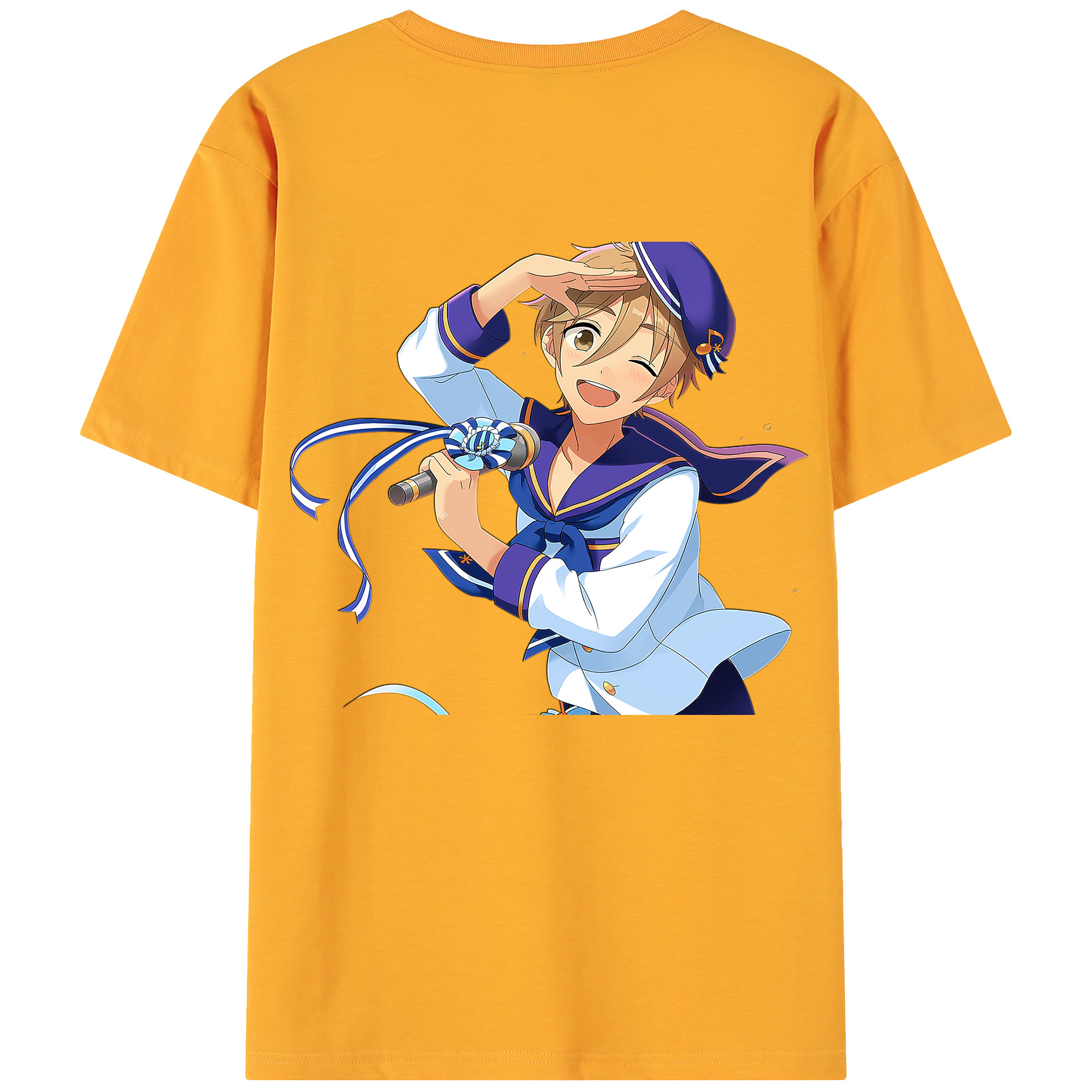 （画像用） あんさんぶるスターズ! Ensemble Stars 綿100％ メンズ半袖Tシャツ（バックプリント） 通気性