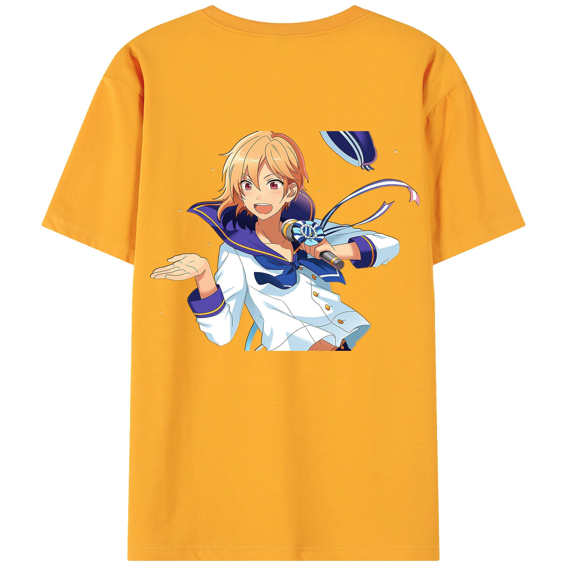 （画像用） あんさんぶるスターズ! Ensemble Stars 綿100％ メンズ半袖Tシャツ（バックプリント） 通気性