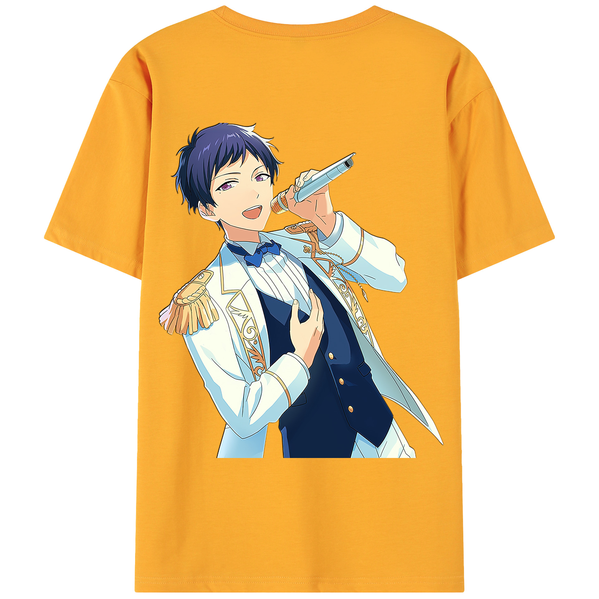 （画像用） あんさんぶるスターズ! Ensemble Stars 綿100％ メンズ半袖Tシャツ（バックプリント） 通気性