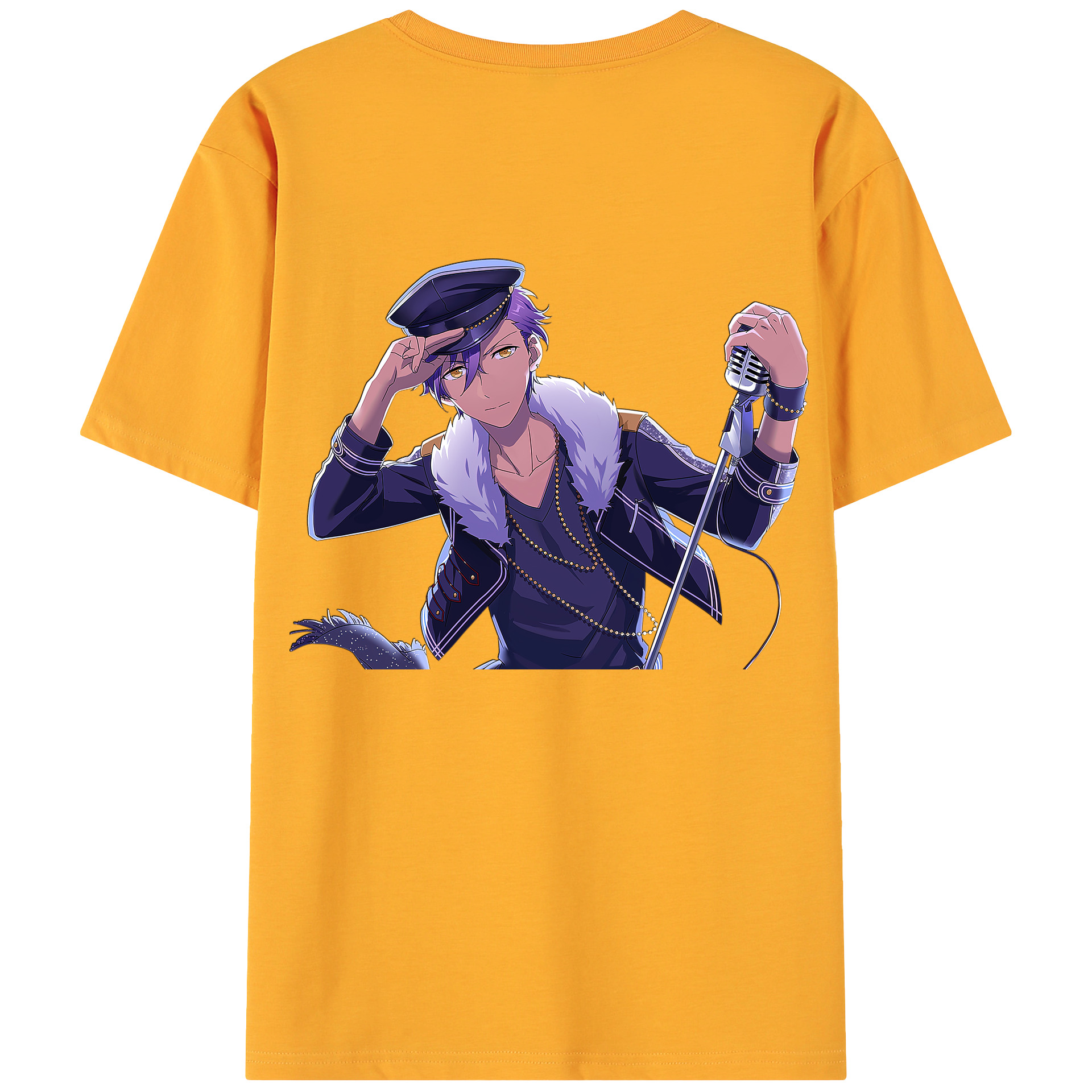 （画像用） あんさんぶるスターズ! Ensemble Stars 綿100％ メンズ半袖Tシャツ（バックプリント） 通気性